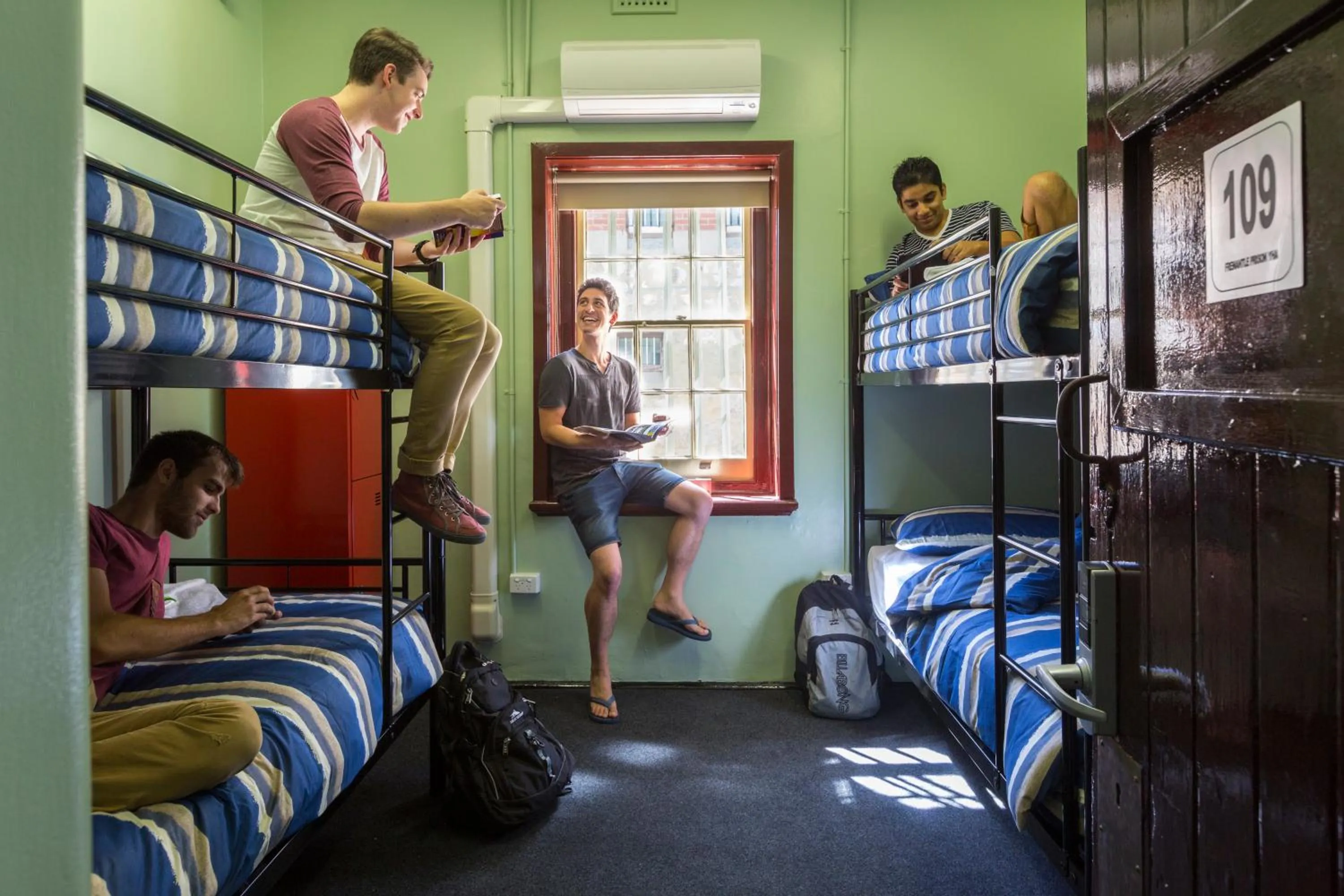 Bed in 4-Bed Male Dormitory Room in YHA Fremantle Prison
