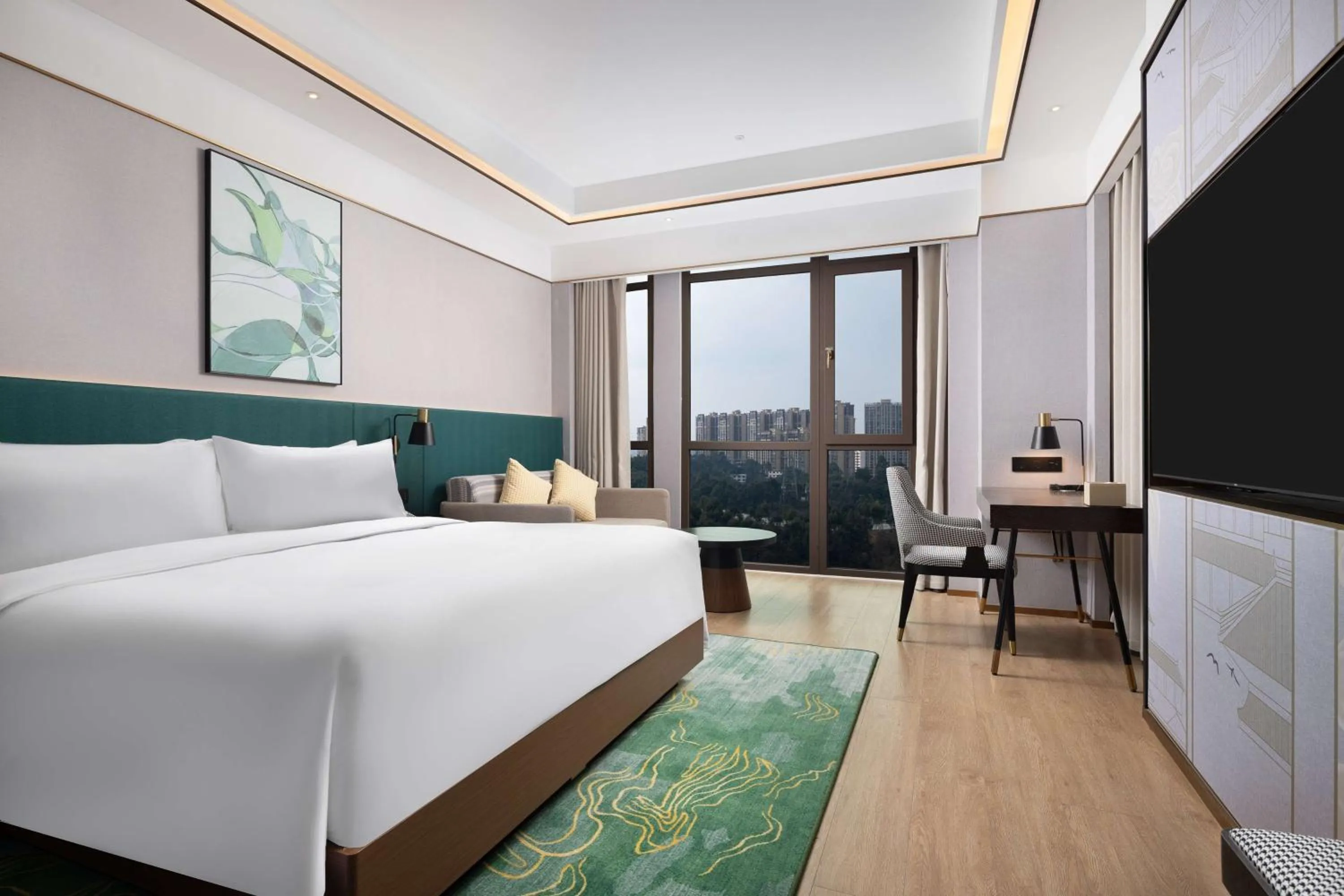 Superior King Room with Sofa Bed in Hilton Garden Inn Leshan Shizhong