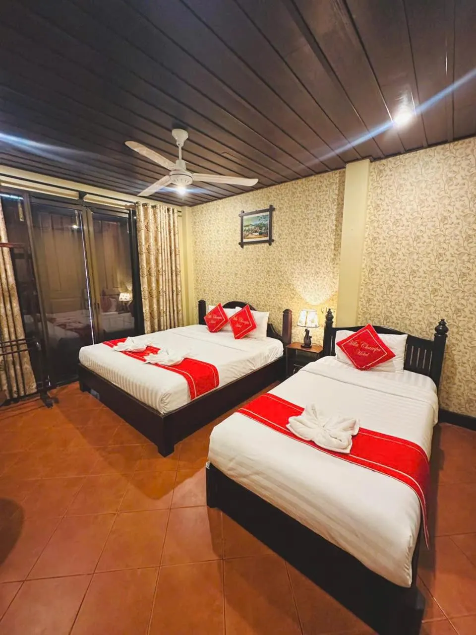 Triple Room with Balcony in Luang Prabang Champa Villa Hotel