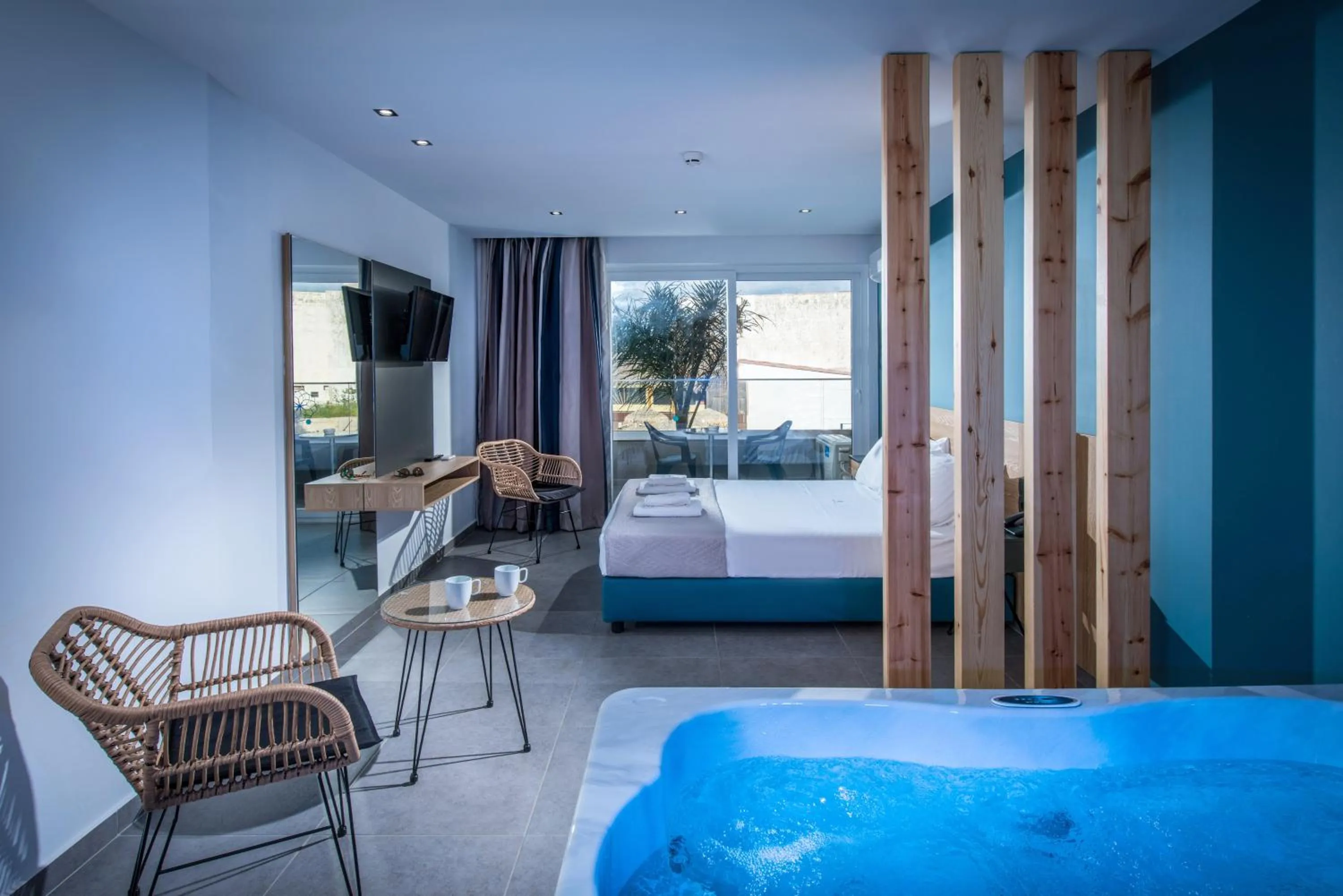 Superior Double Room with Indoor Jacuzzi in Infinity Blue Boutique Hotel & Spa - Adults Only