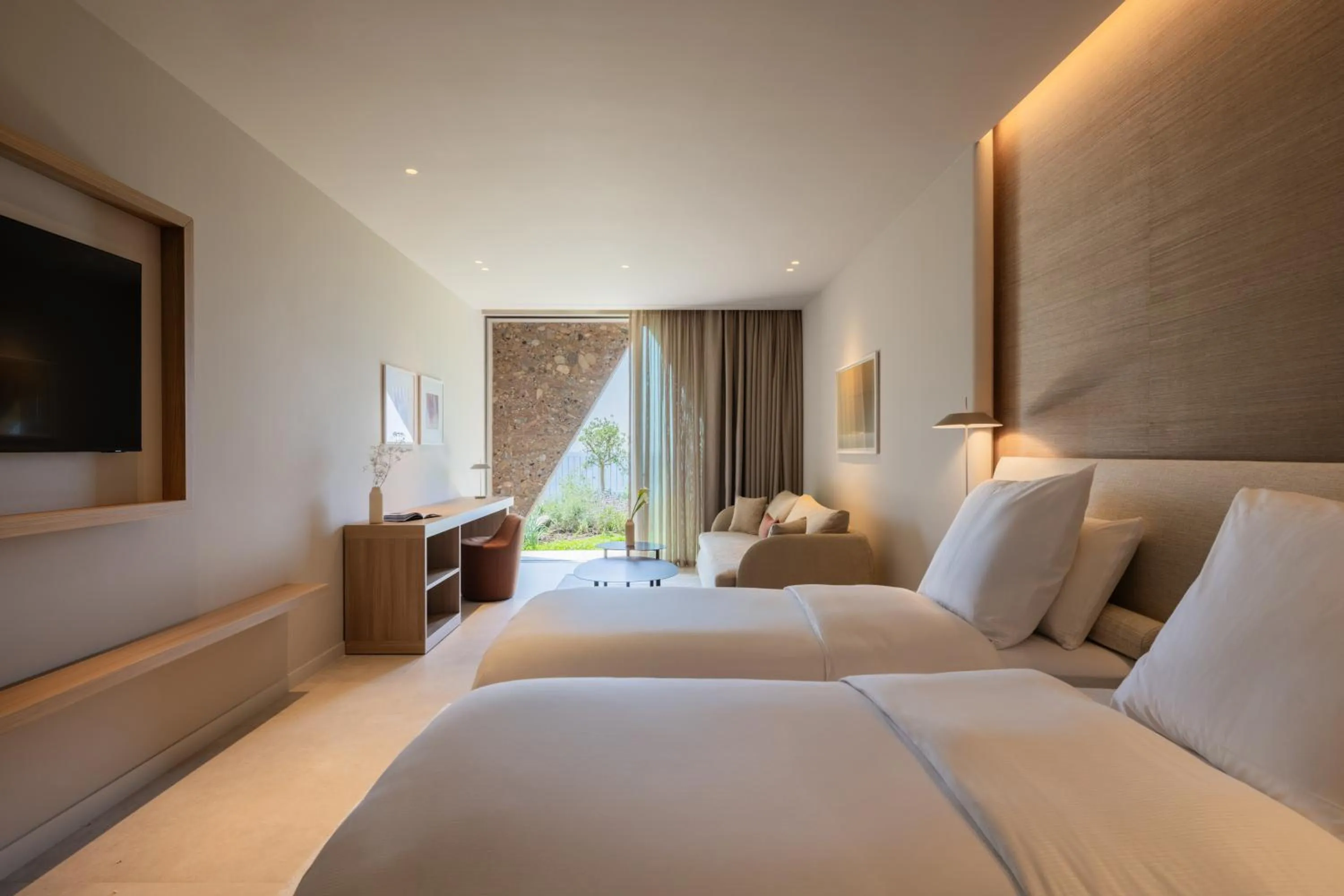 Deluxe Room with Two Twin Beds and One Sofa Bed in Green Coast Hotel MGallery Collection