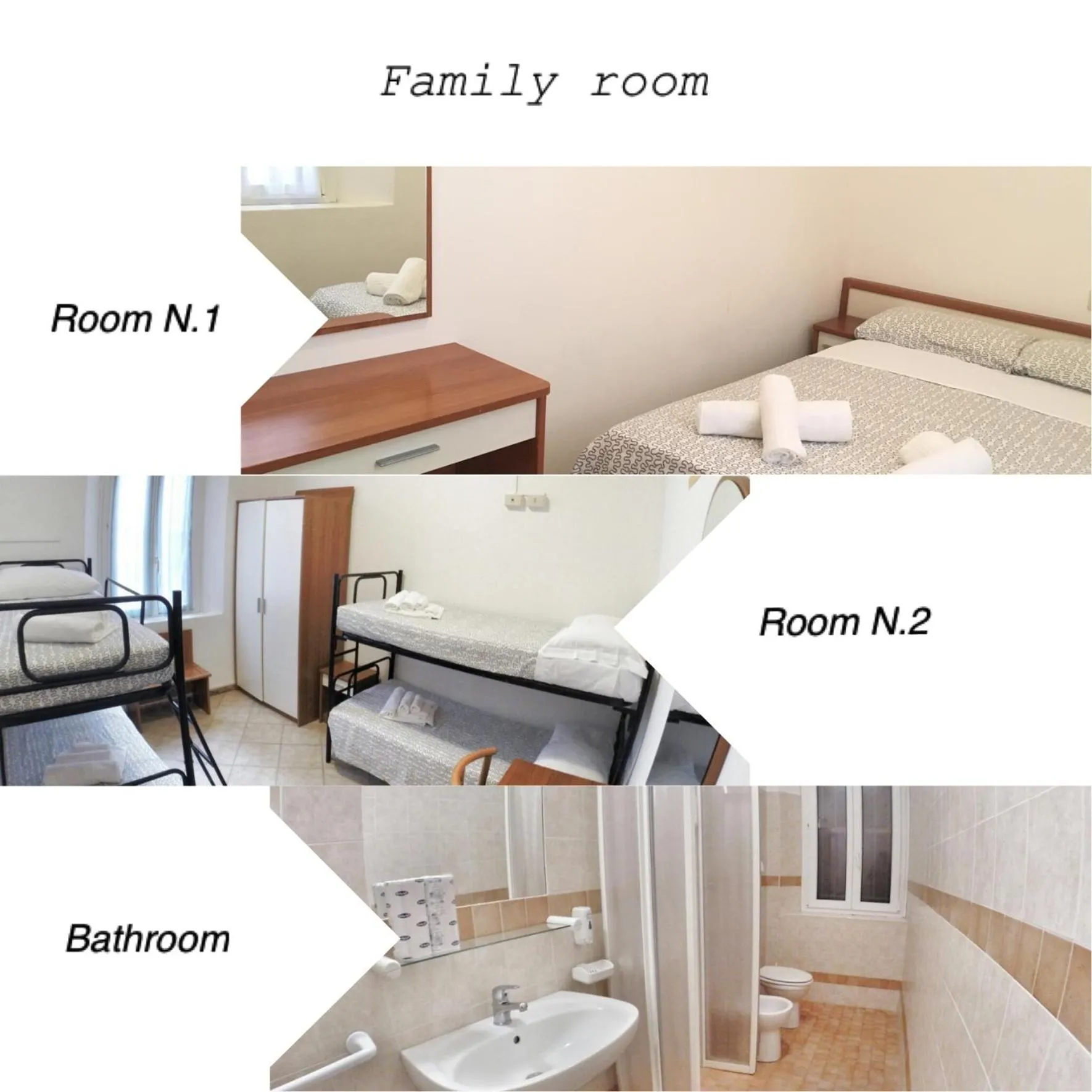 Family Room with Private Bathroom in Hotel Villa Caterina
