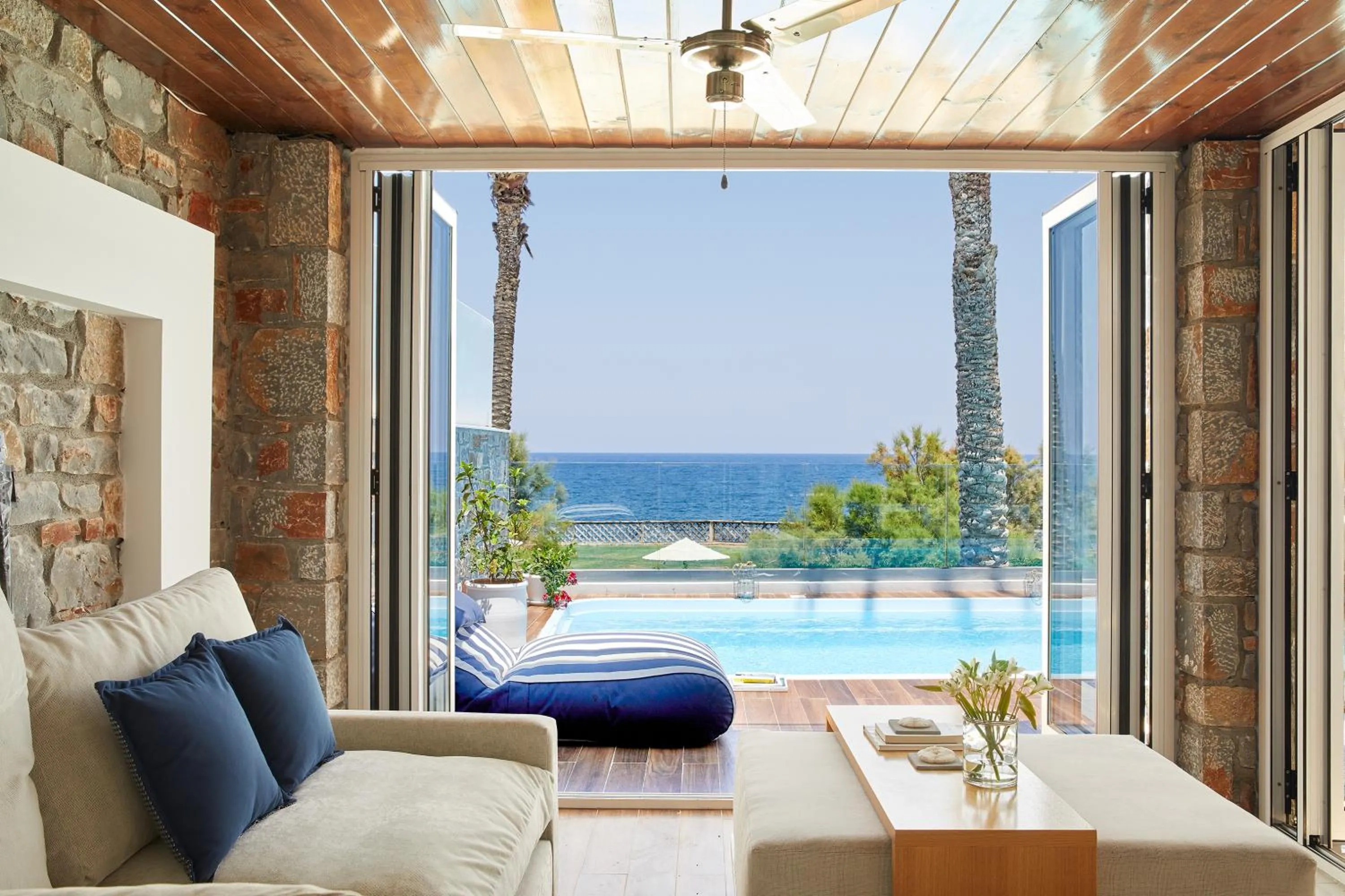 Beachfront villa with private pool in Minos Imperial Luxury Beach Resort & Spa Milatos