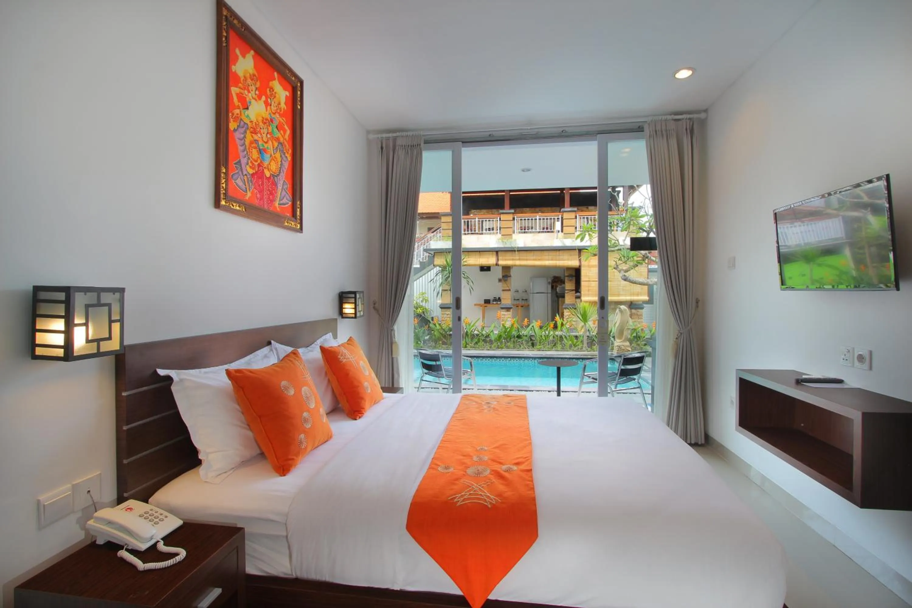 Standard Double Room with Pool View in Lotus Tirta Seminyak
