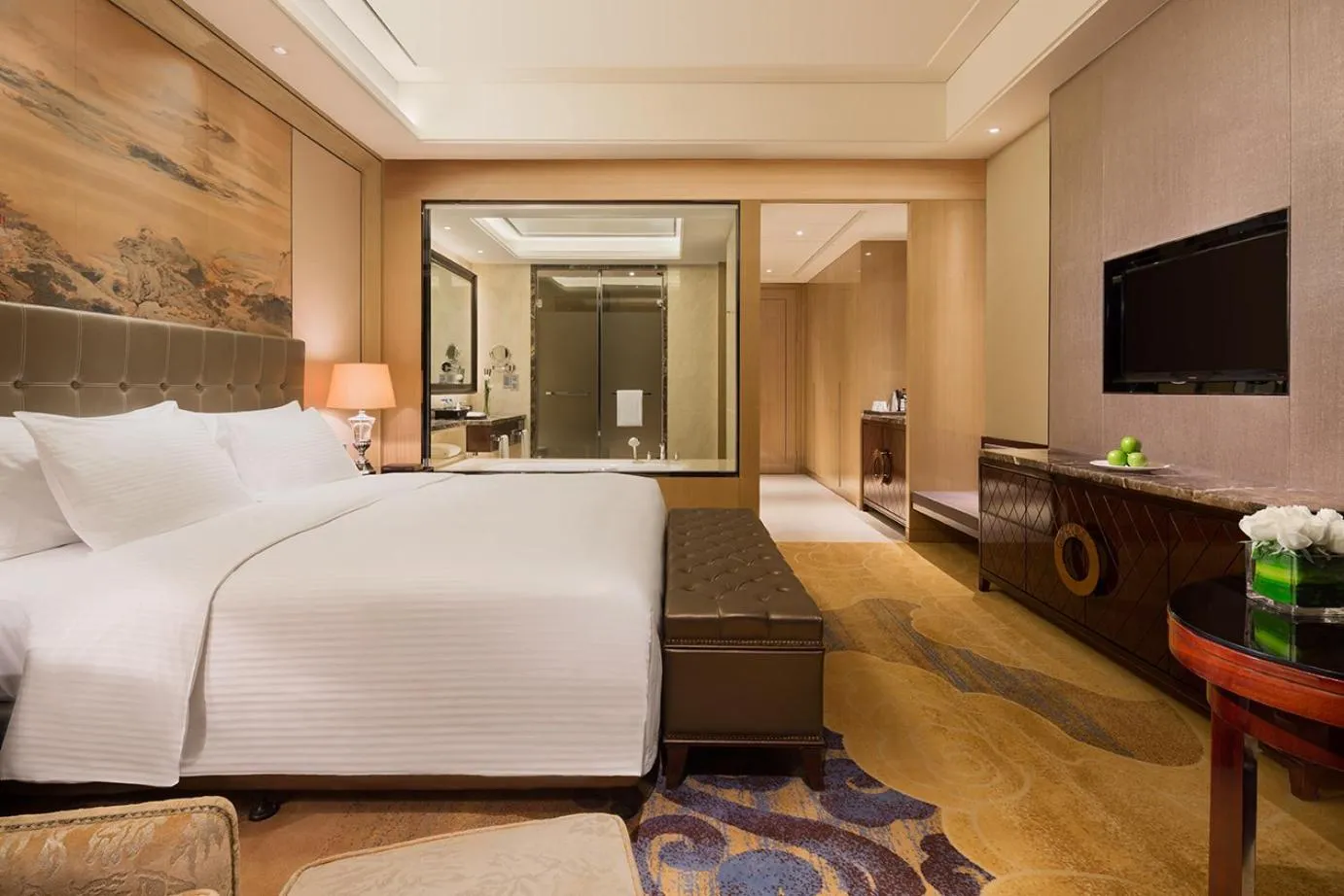 Deluxe Double Room with River View in Wanda Realm Fushun