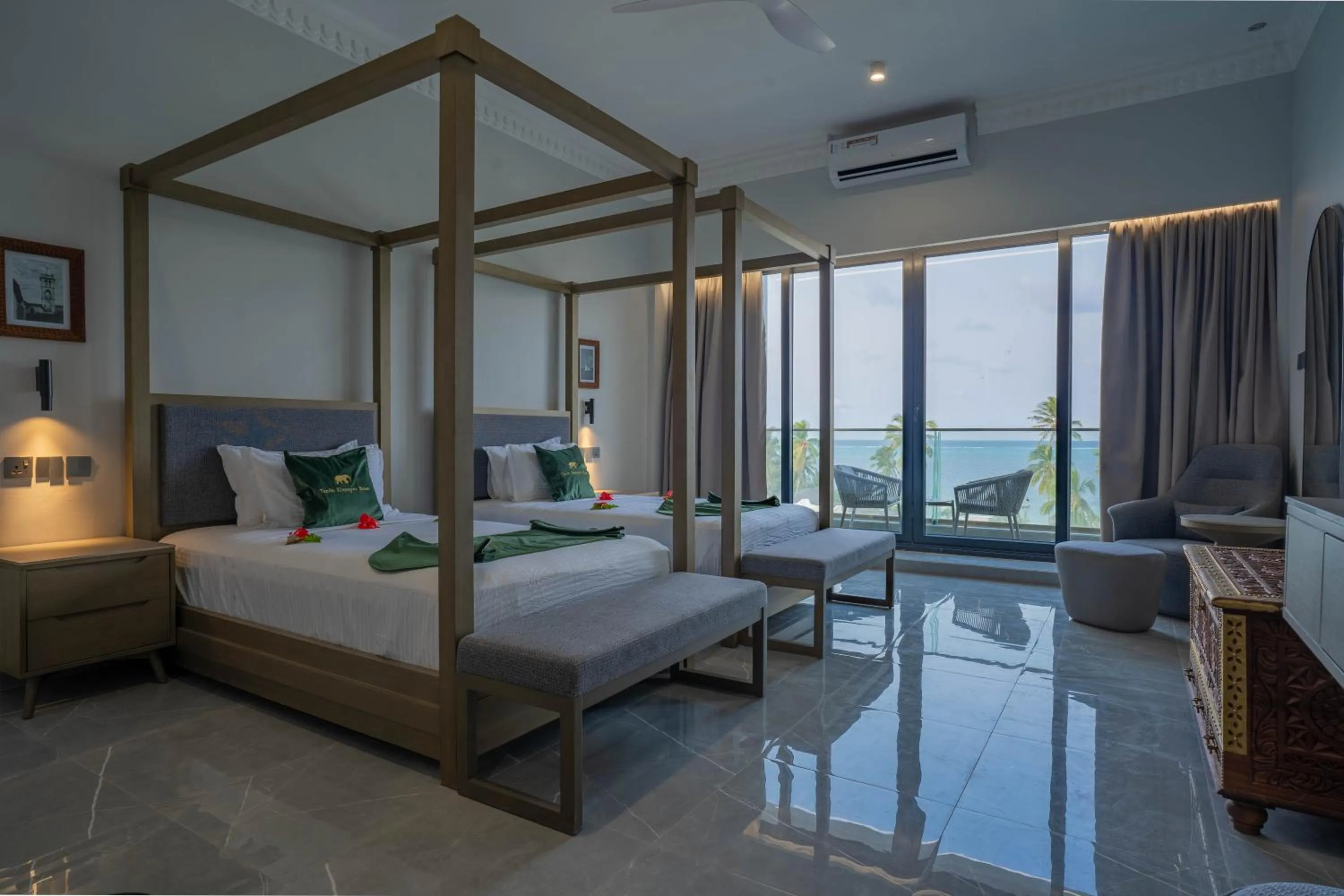 Twin Room with Balcony Pool View & Sea View - single occupancy in Tembo Kiwengwa Resort