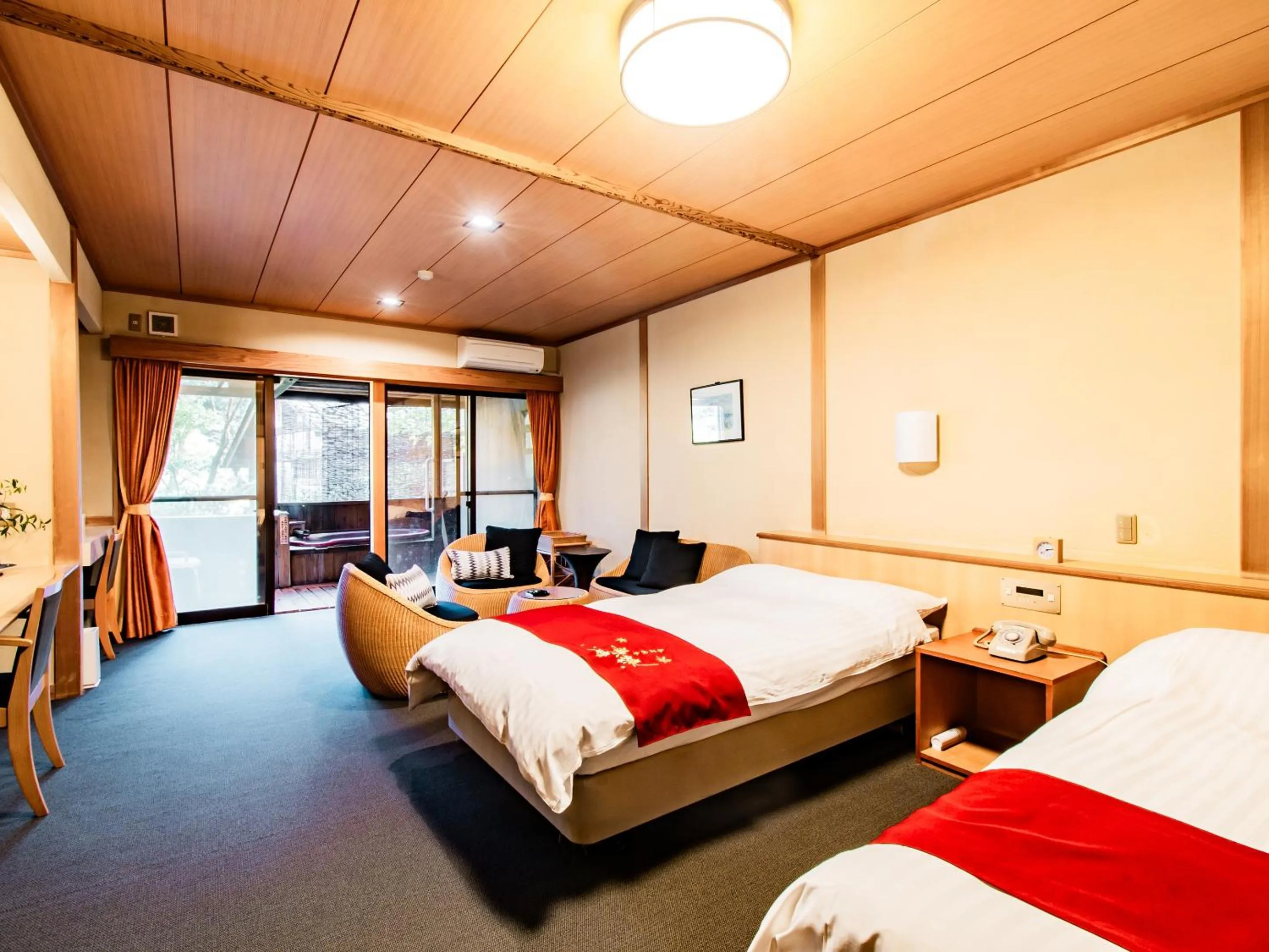Twin Room  with Open Air Bath - single occupancy - Non-Smoking in Kirishima Momijidani Seiryuso