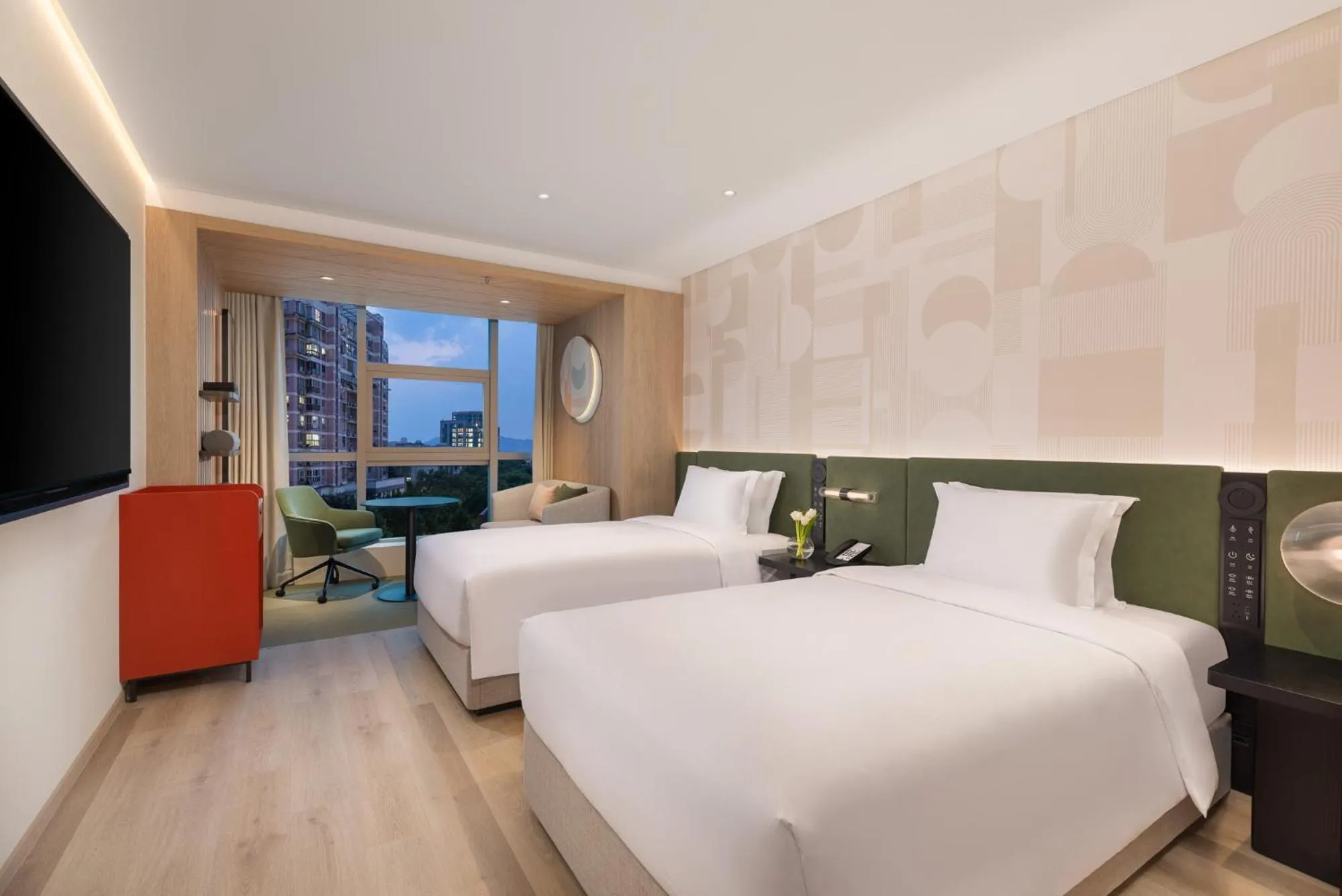 Standard Double Room with Two Double Beds and City View in EVEN Hotel Hangzhou West Lake by IHG