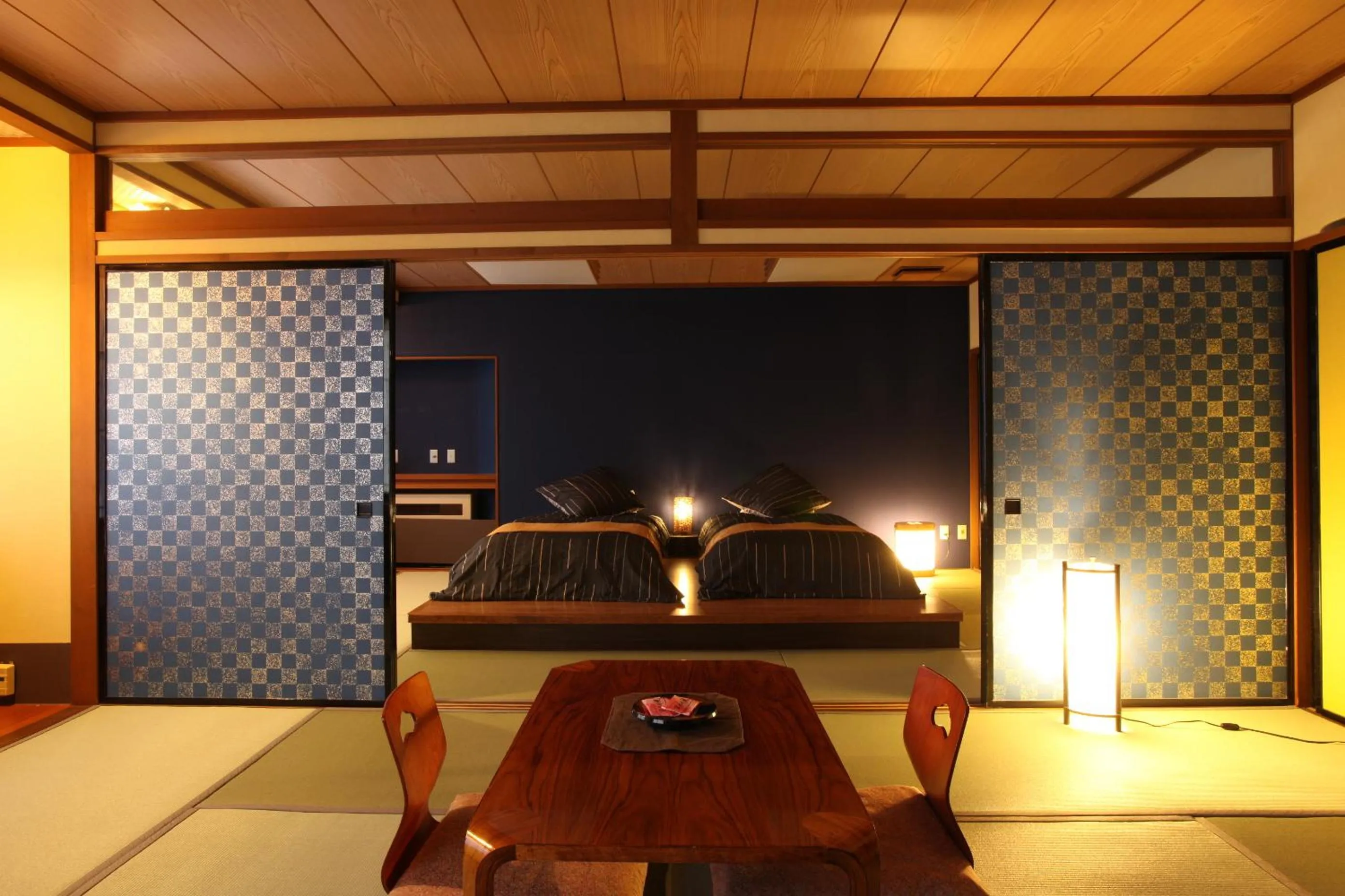 Deluxe Room with Tatami area and Private Bathroom in Takamiya Ryokan Yamakawa