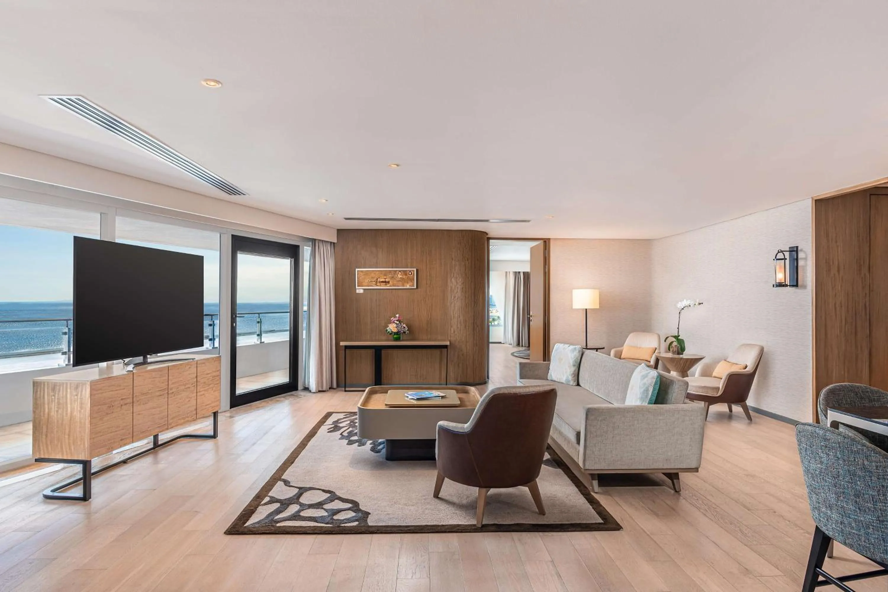 Two-Bedroom Ambassador Suite with Balcony and Bay View in Conrad Manila