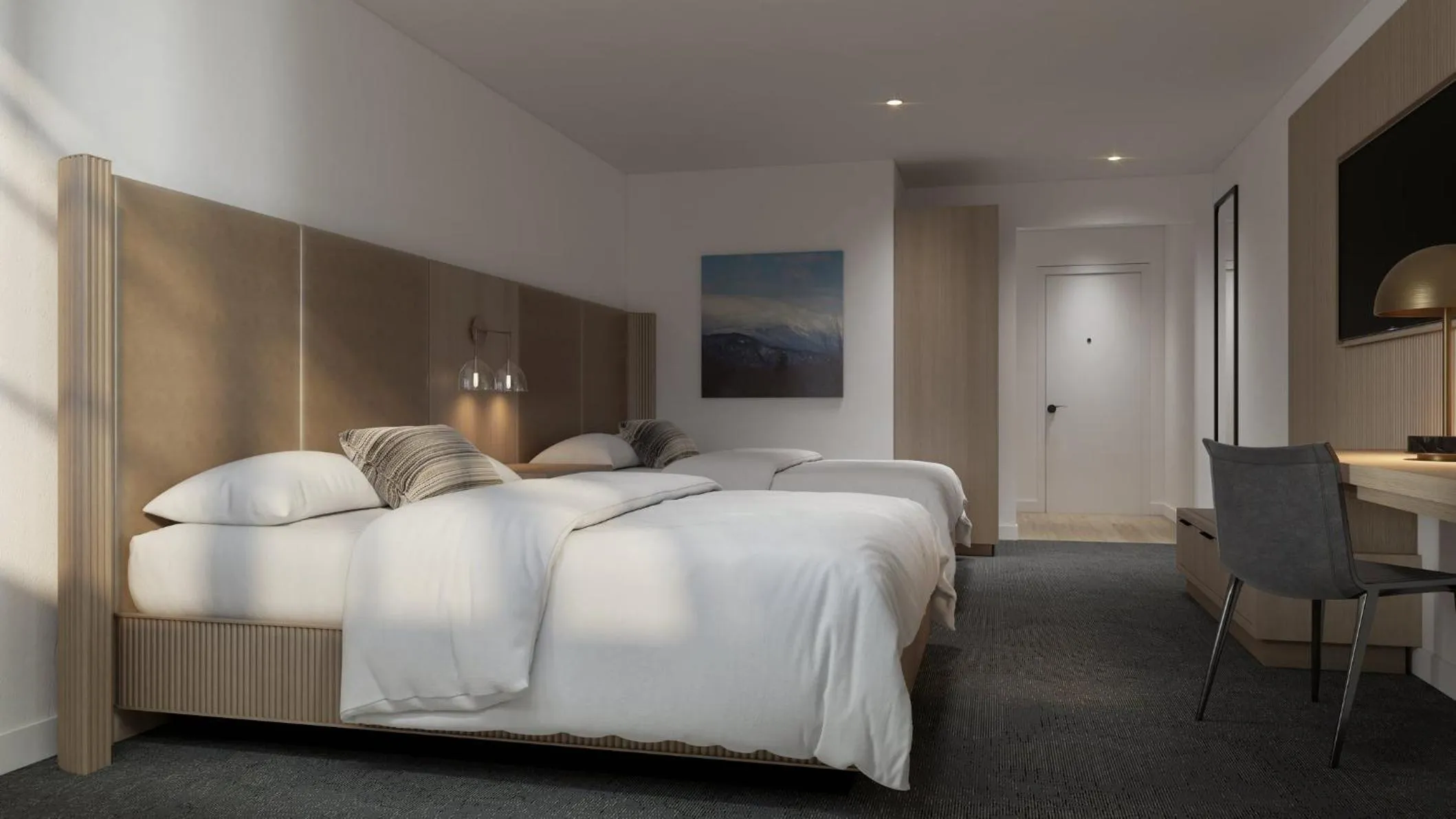 Standard Queen Room with Two Queen Beds and Communications Mobility Accessible Tub in Hotel Indigo North Conway by IHG