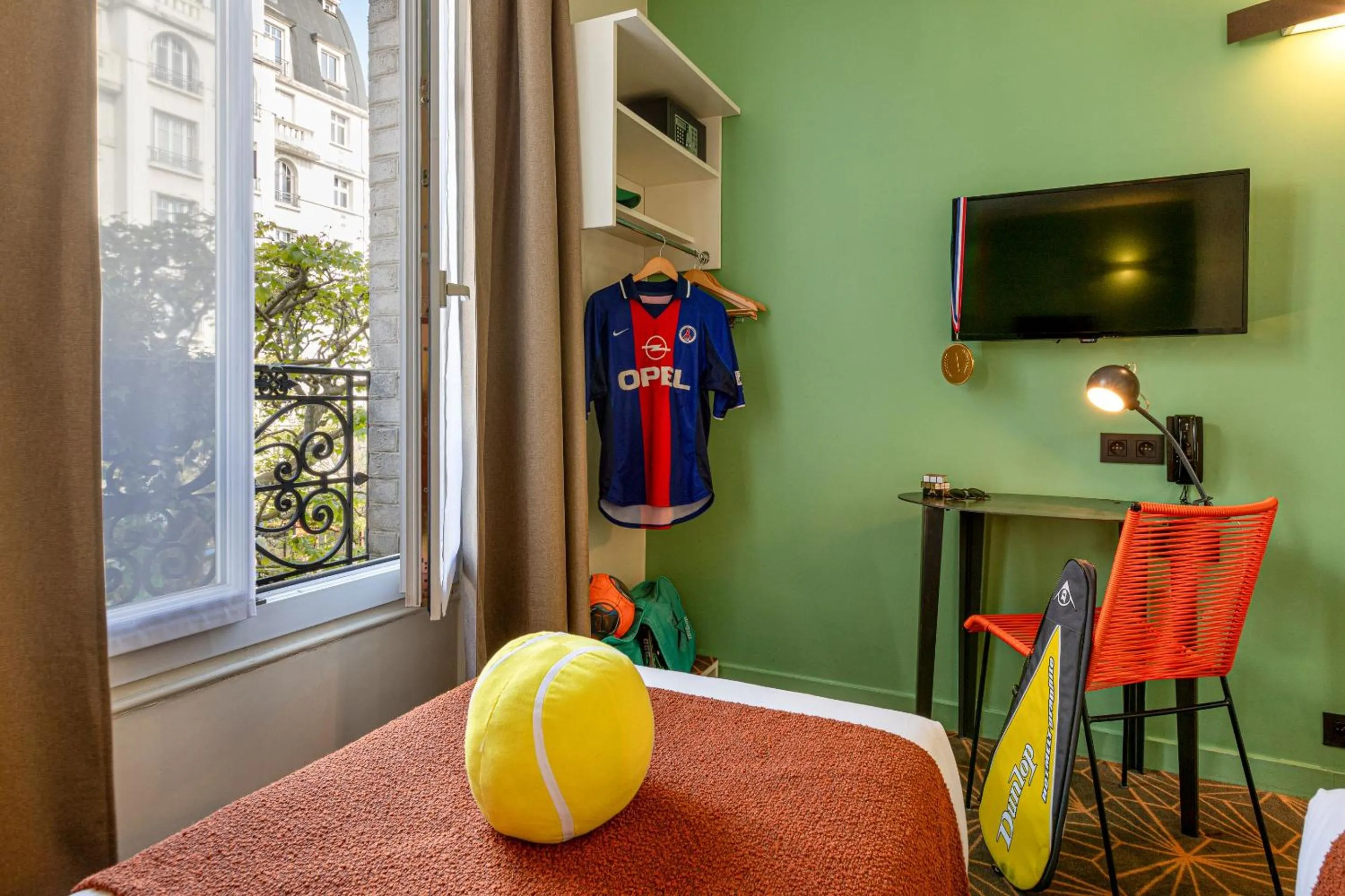 Bed in Hotel Olympic Paris Boulogne by Patrick Hayat