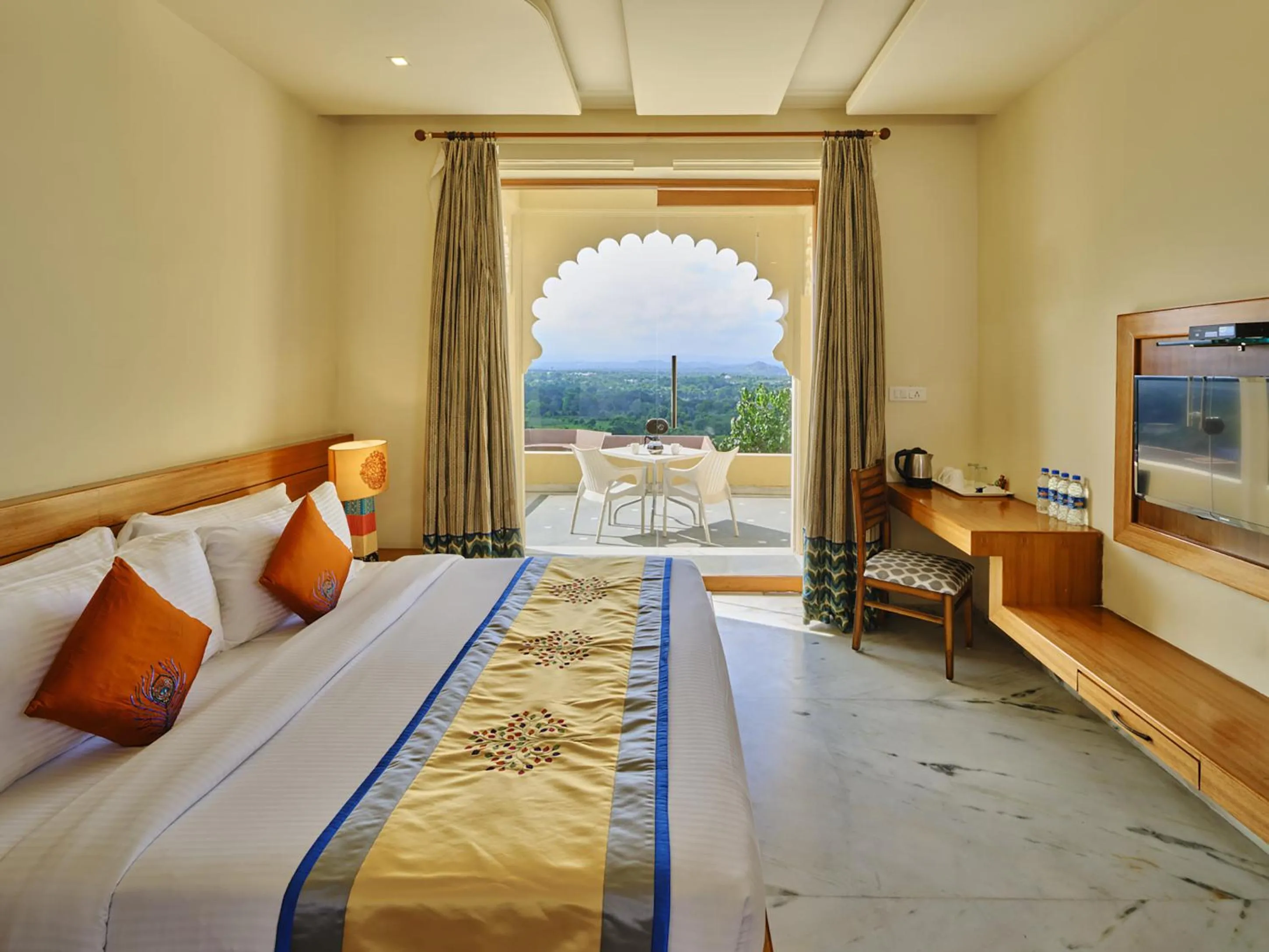 Deluxe Room With Private Balcony with Hi-Tea with Cookies in jüSTa Brij Bhoomi Resort, Nathdwara