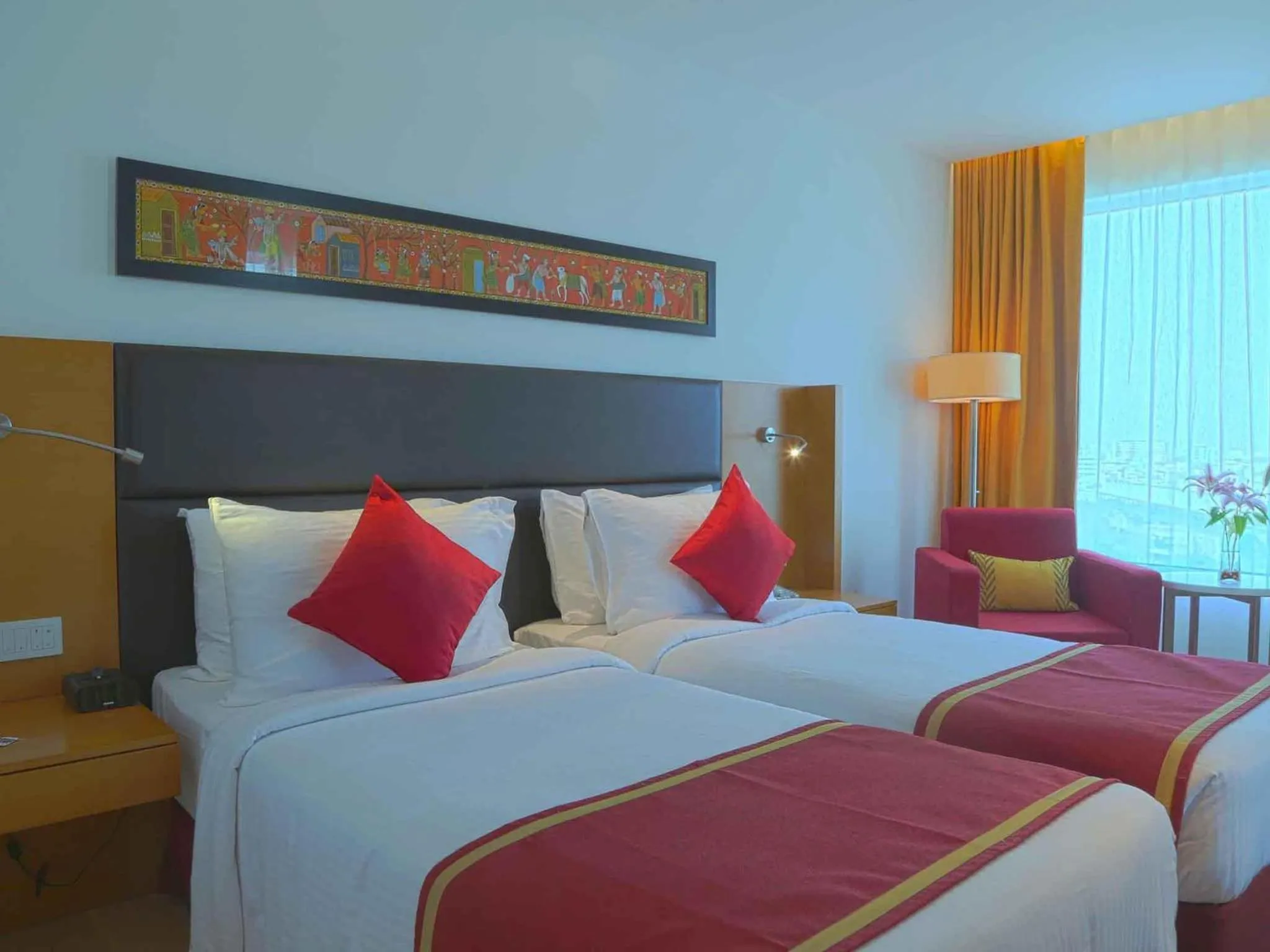 Twin Room with Lake View in Mercure Hyderabad KCP Banjara Hills, An Accor Hotel