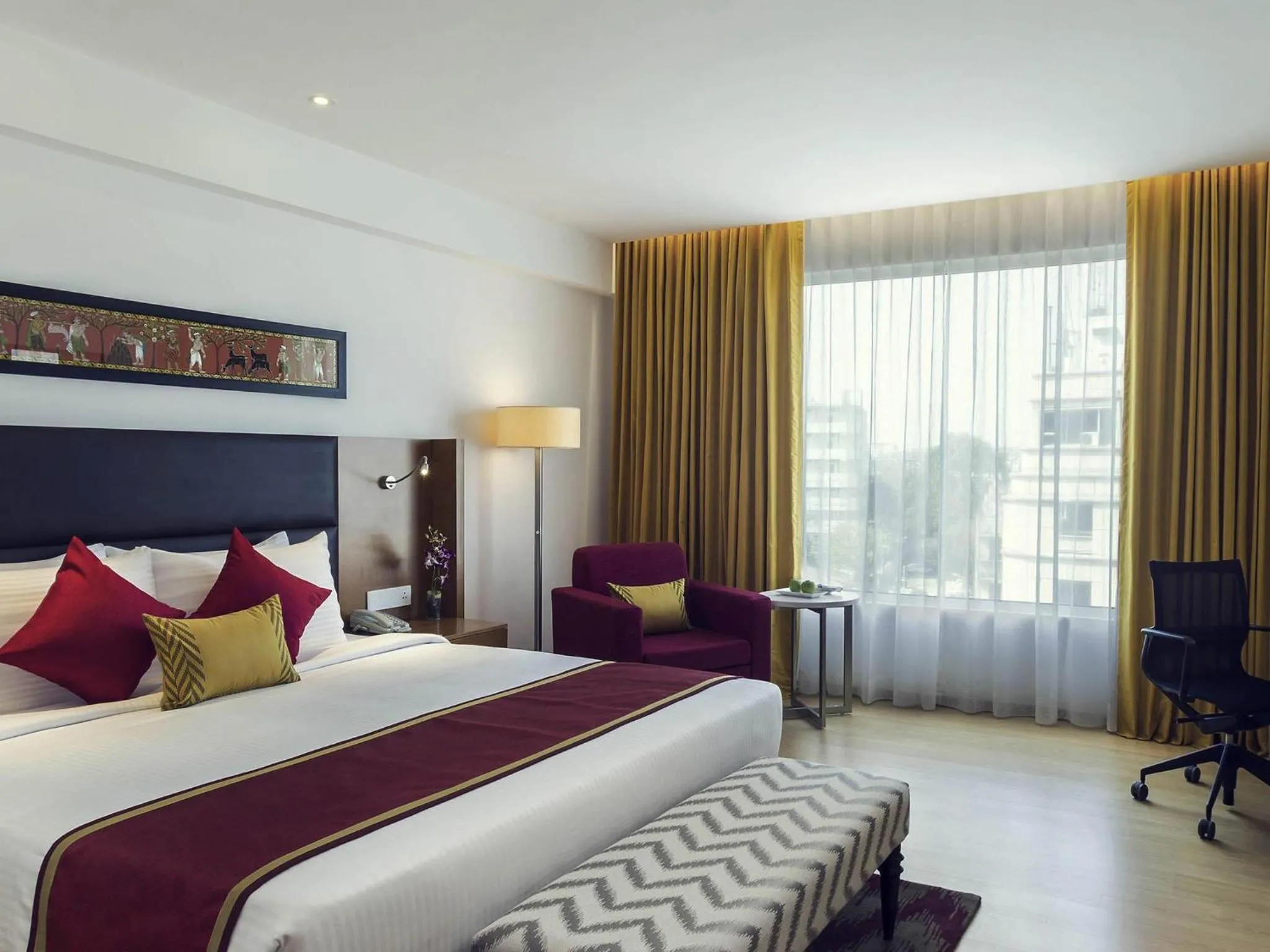 Deluxe Room,  with access to cocktail hours from 6-8PM,15% discount on Food & Soft Beverages & SPA. in Mercure Hyderabad KCP Banjara Hills, An Accor Hotel
