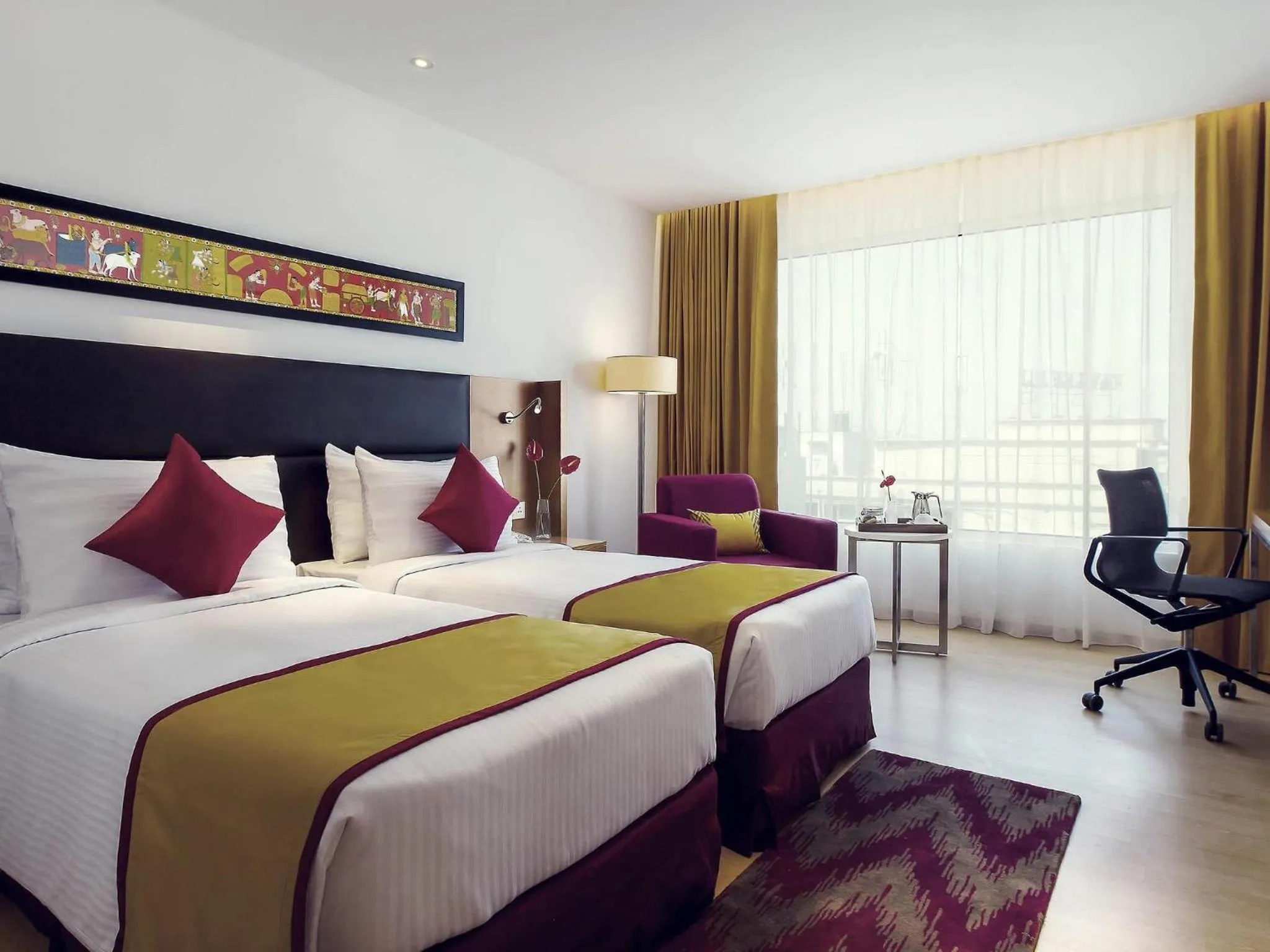 Superior Room with two single  beds,City View  in Mercure Hyderabad KCP Banjara Hills, An Accor Hotel