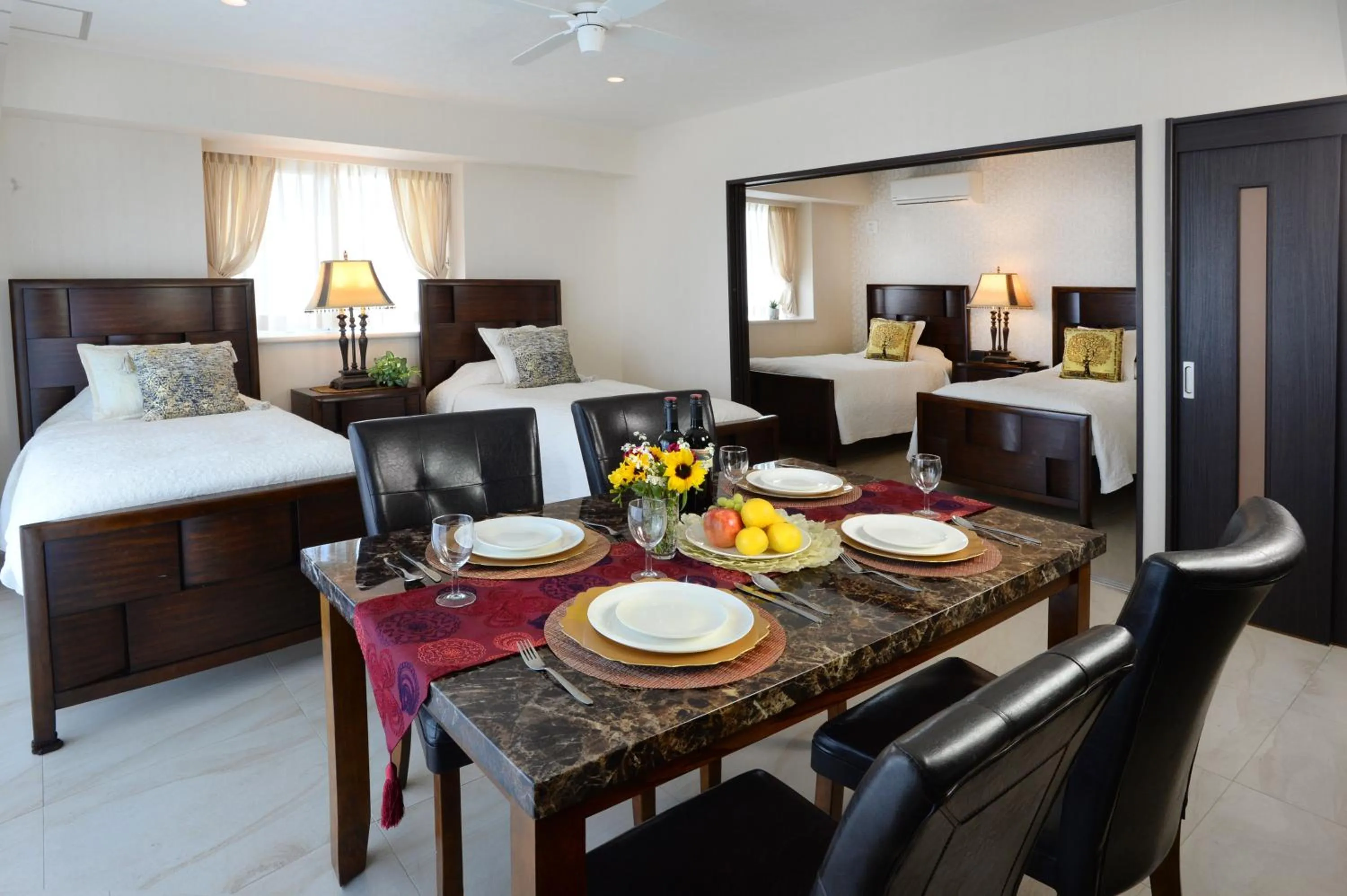 [Ocean View] Deluxe 4 beds (3-4 people) 55 square yards in Wisteria Condominium Resort