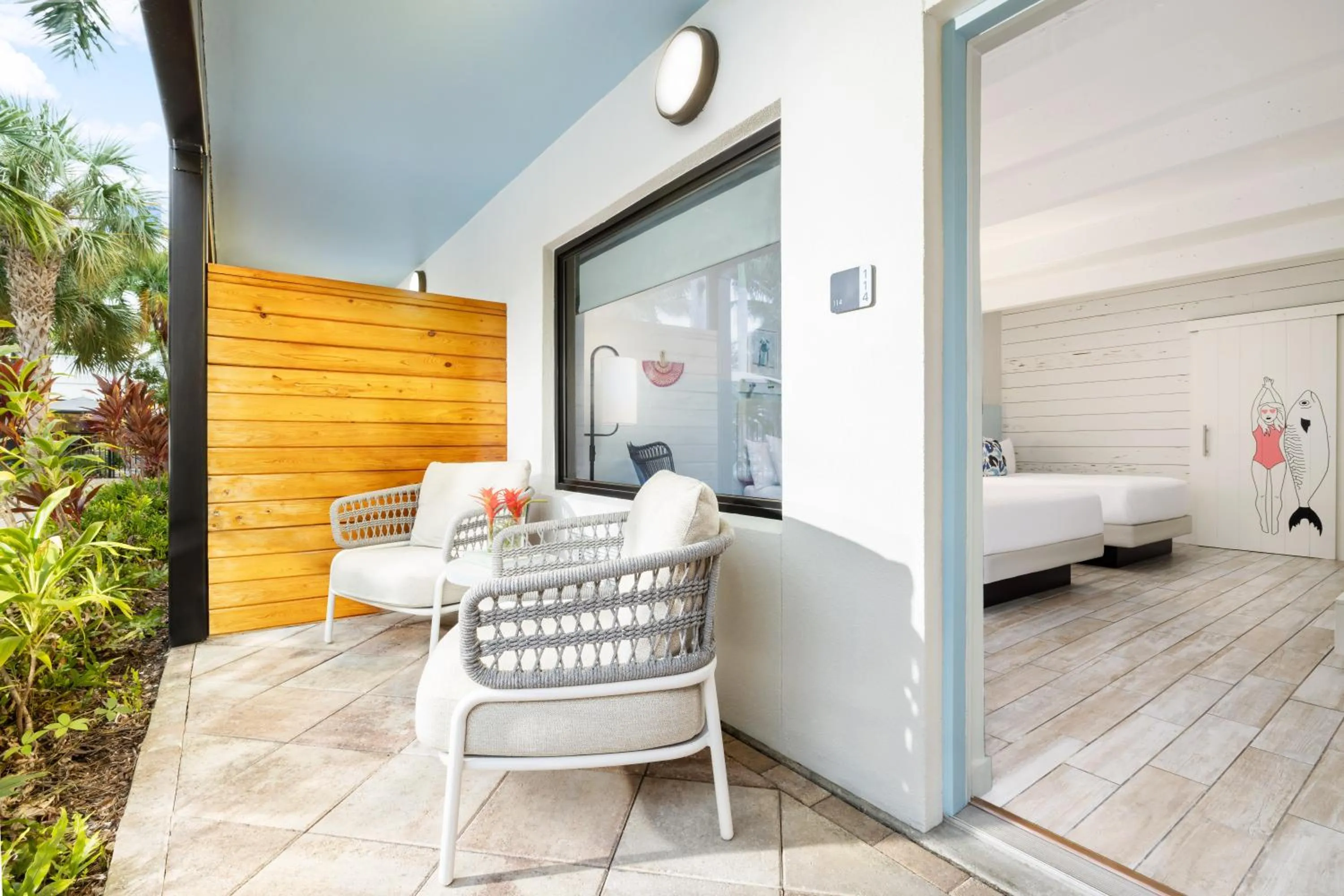 Pool View Two Queen Beds Hearing Accessible in Blue Flamingo Resort Key West