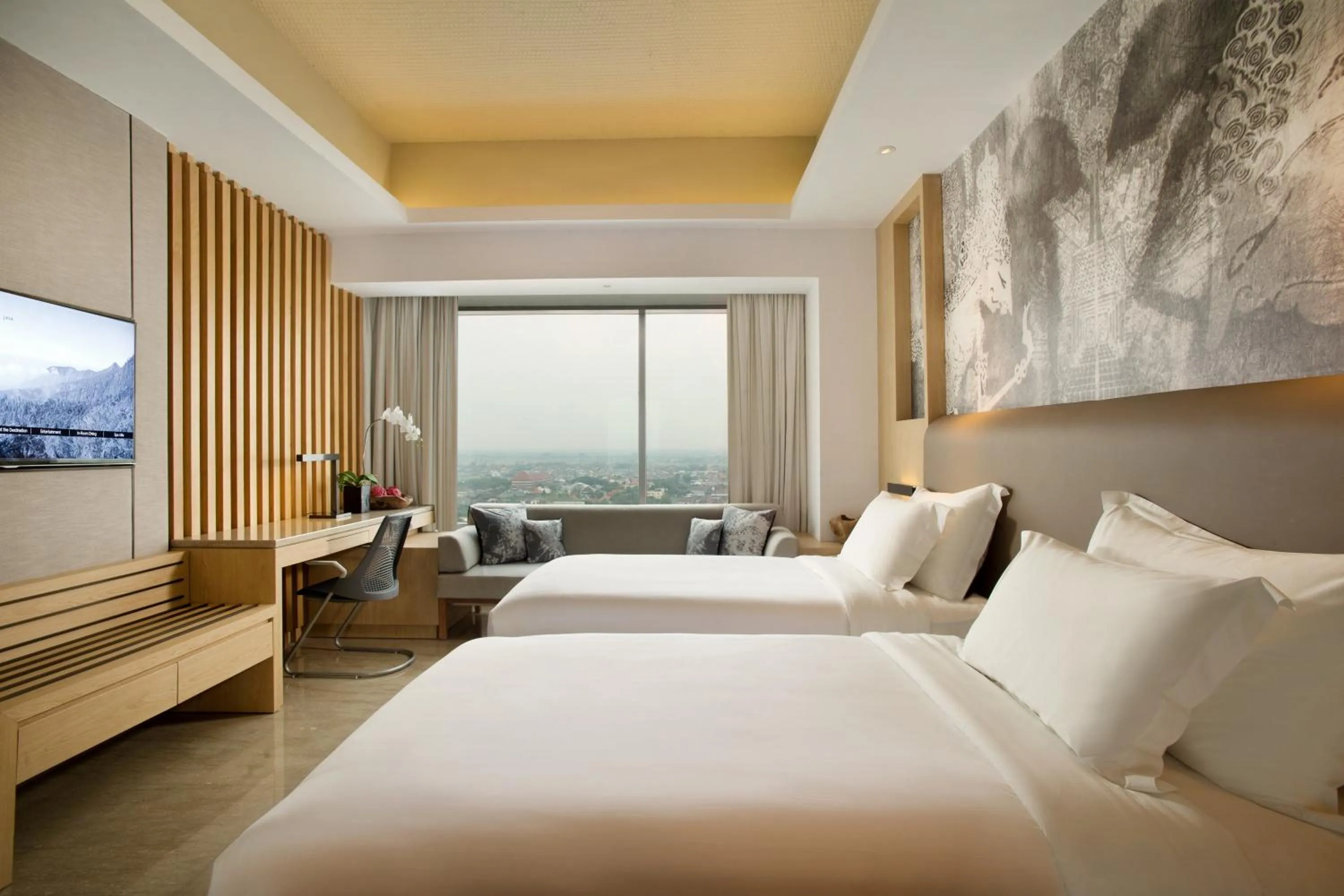 Twin Room with Mountain View in Alila Solo