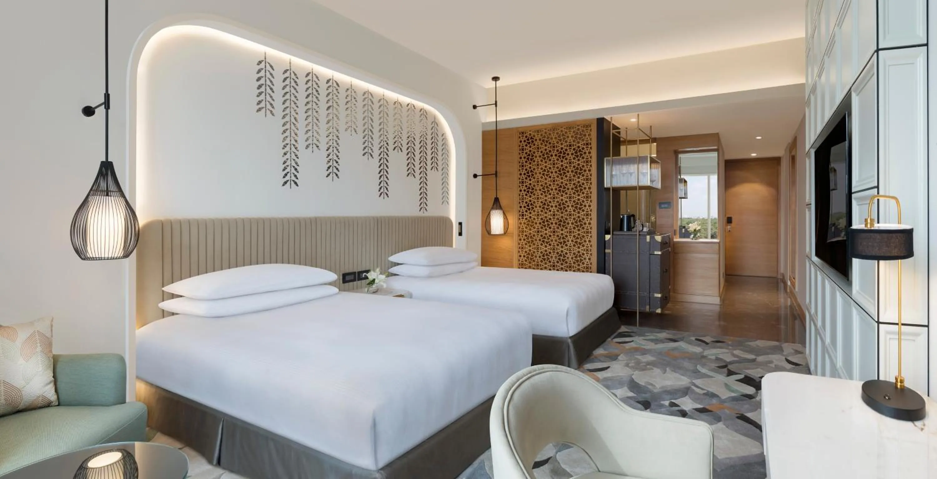 Classic Twin Room with Pool View (Enjoy 15% off on Food and Soft beverages, 15% off on Spa, 15% Off on Laundry, Early check-ins and Late check-outs subject to the availability) in InterContinental Jaipur Tonk Road by IHG