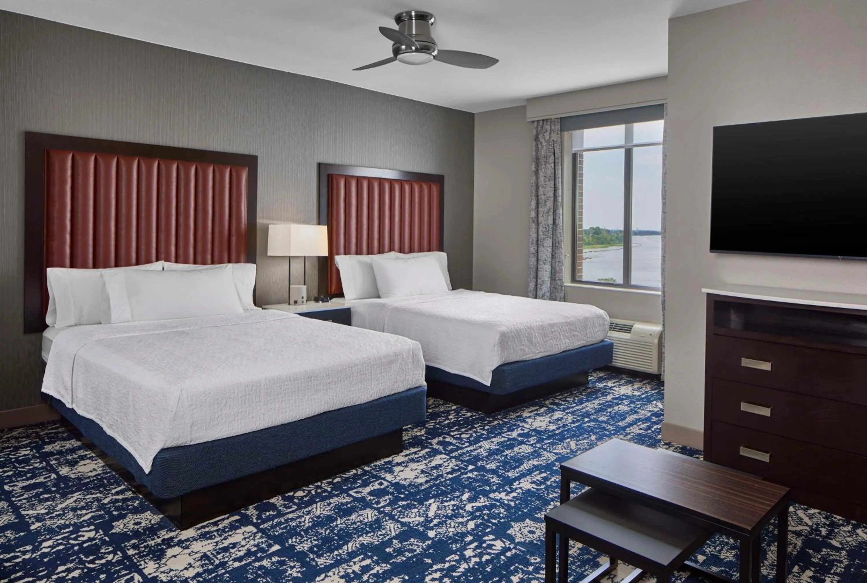 Queen Suite with Two Queen Beds with Balcony and River View in Homewood Suites Savannah Historic District/Riverfront