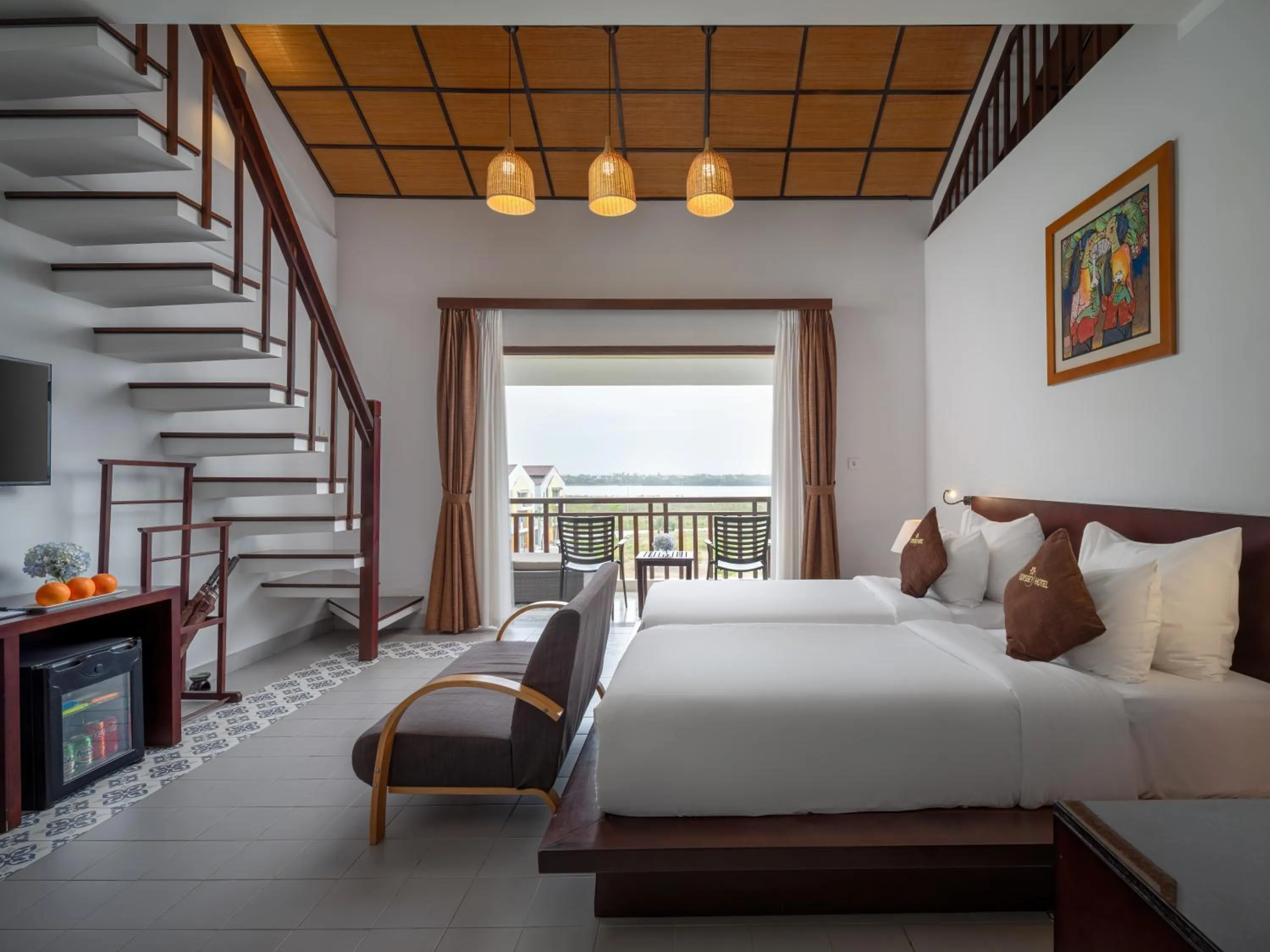 Duplex Suite with Balcony and River View in Hoi An Odyssey Hotel & Spa