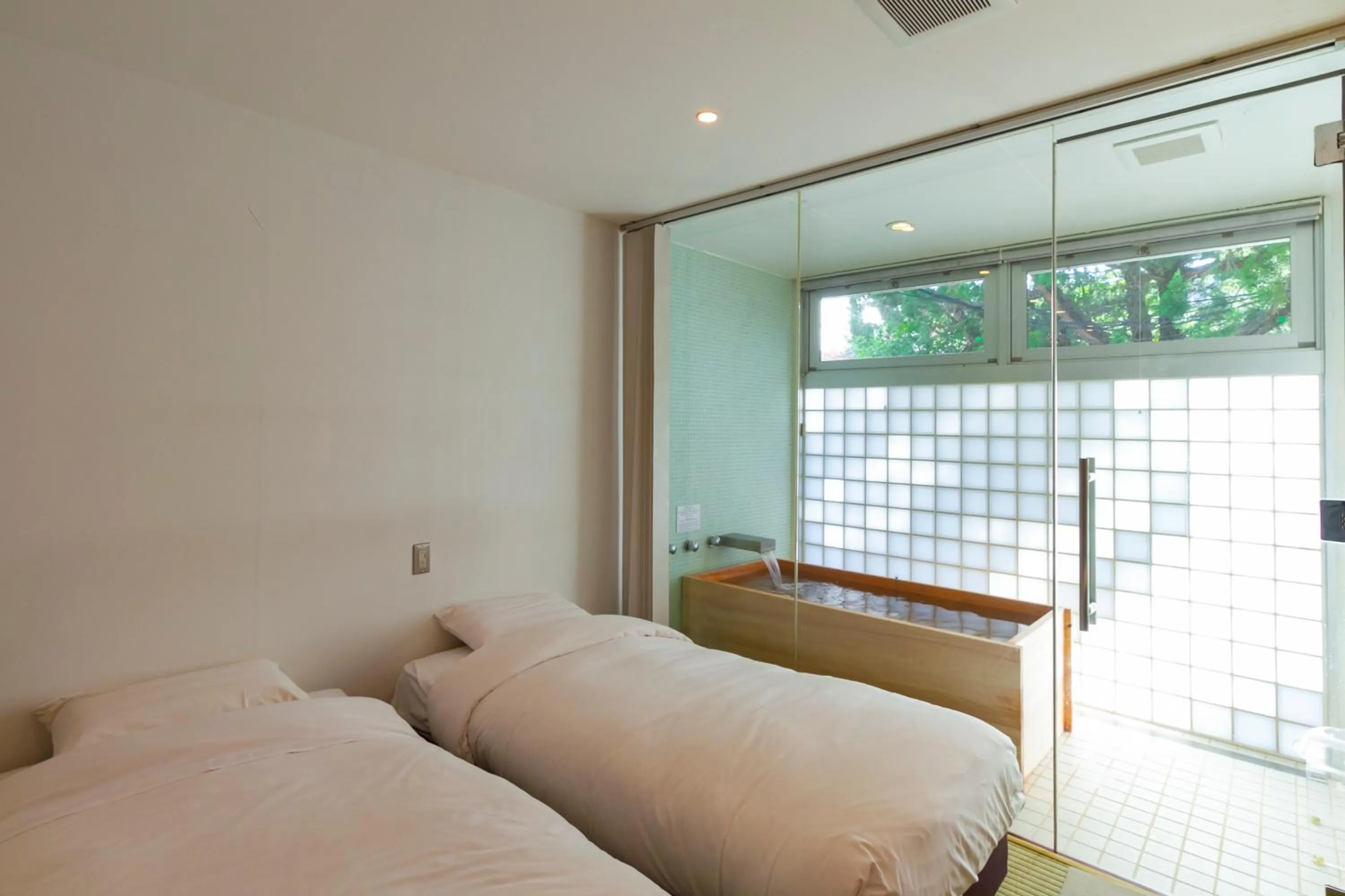 Twin Room with Tatami Area and Private Hot Spring Bath - Kaede in Ryokan Yoshidaya