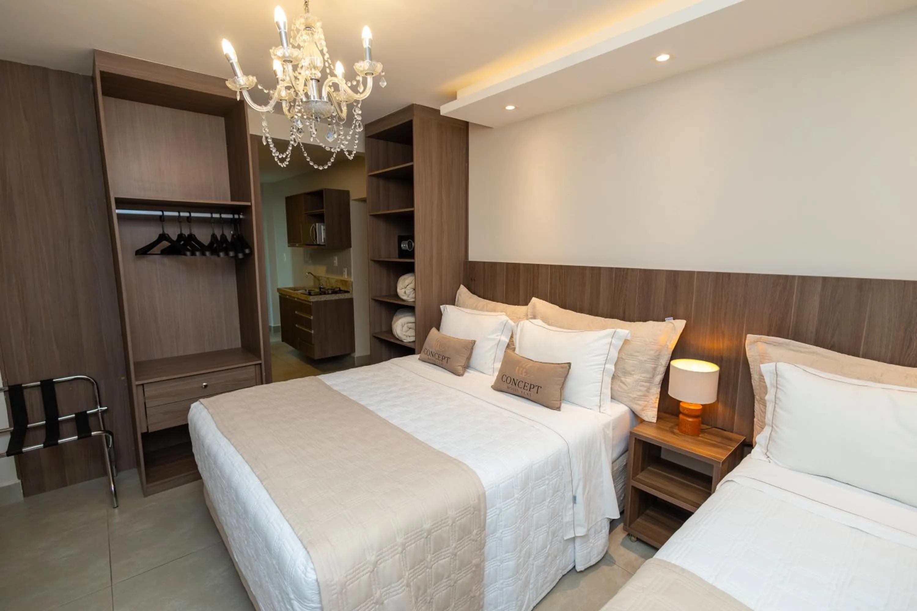 Luxury Triple Room with 1 Double Bed and 1 Single Bed in Concept Hotel Flat