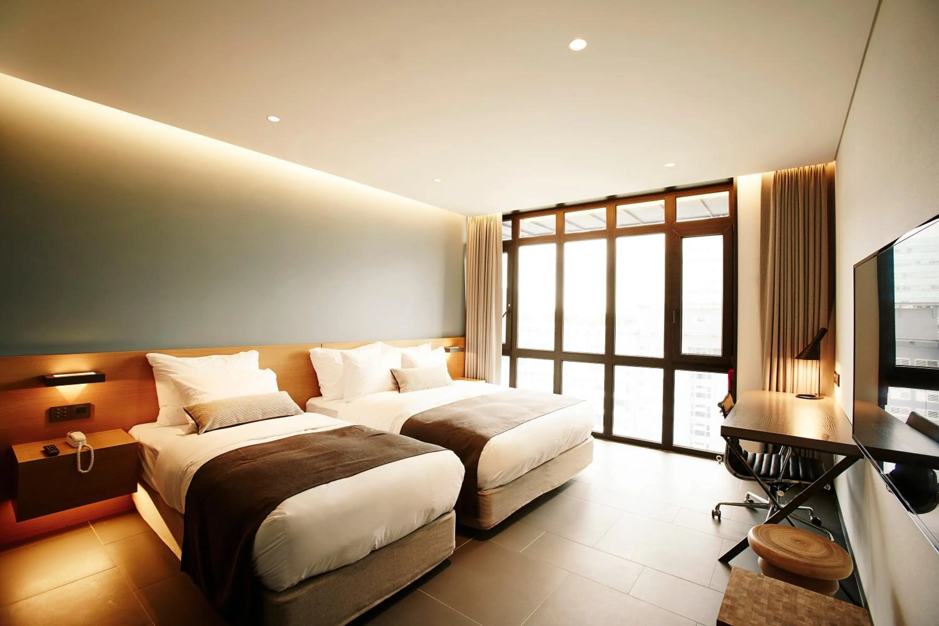 Superior Twin Room with Shower in MD HOTEL Dongtan