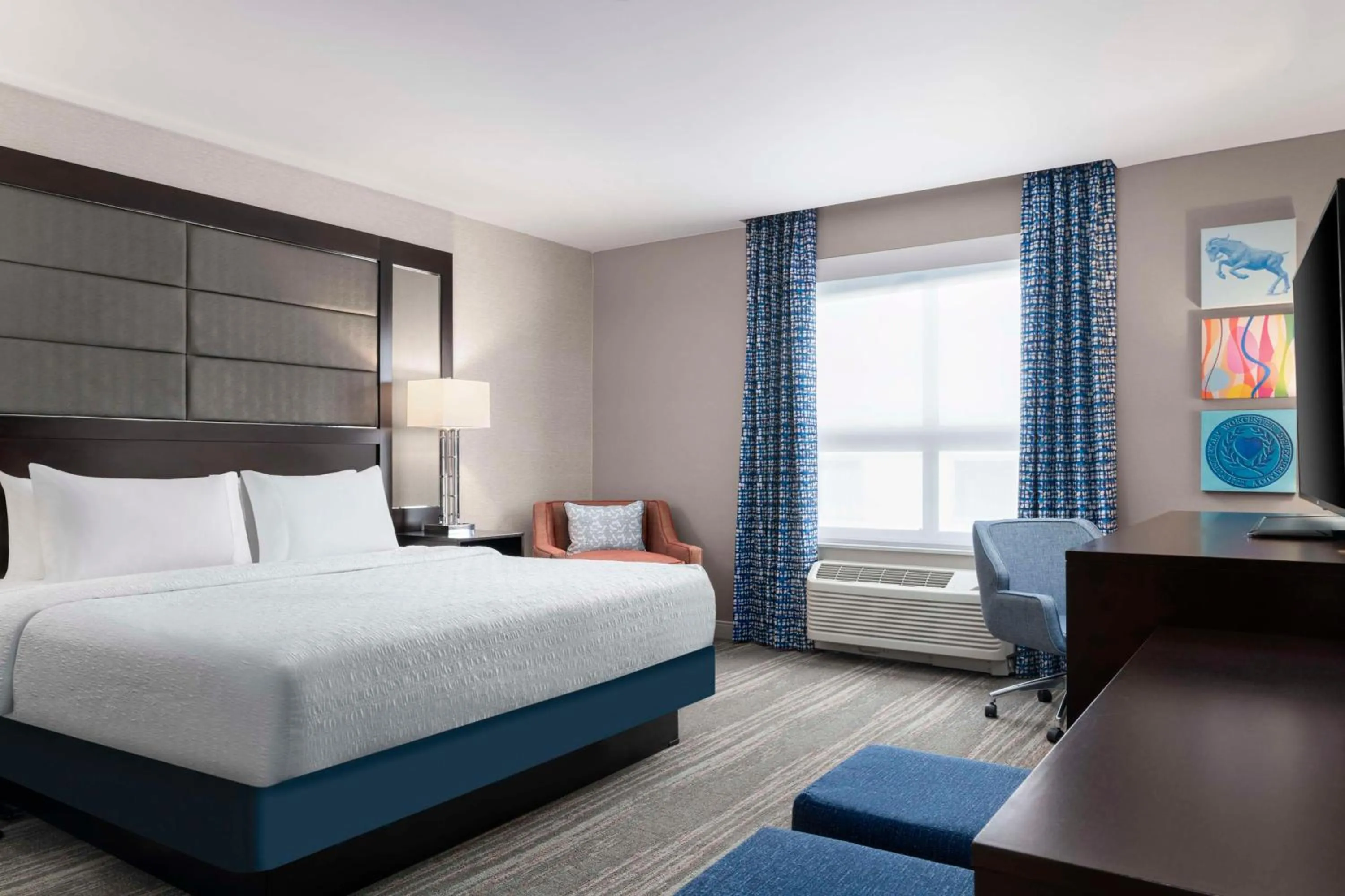 King Room - Hearing Access in Hampton Inn & Suites-Worcester, MA