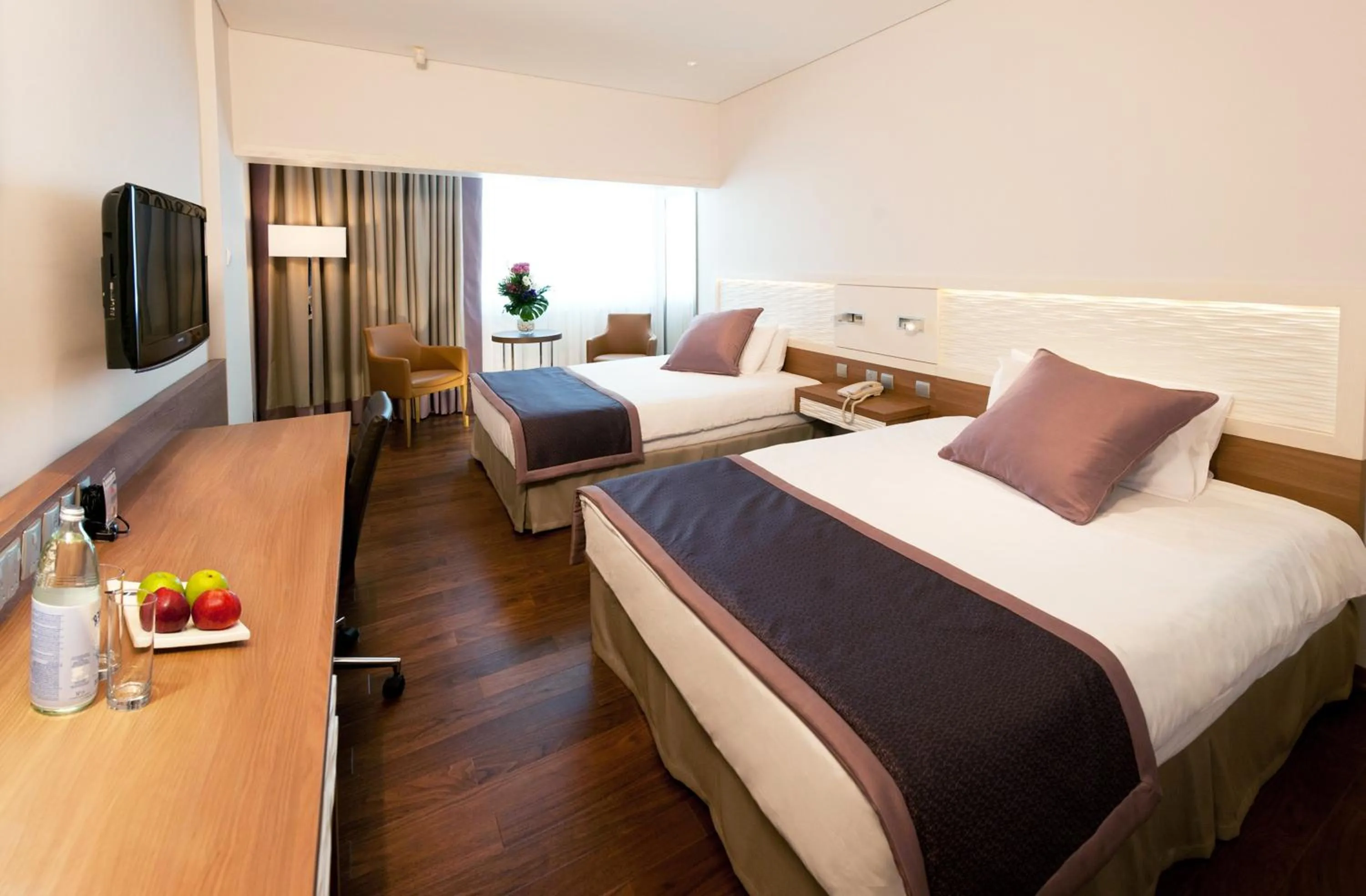 Standard Double Room with Two Double Beds and City View in Crowne Plaza Limassol by IHG