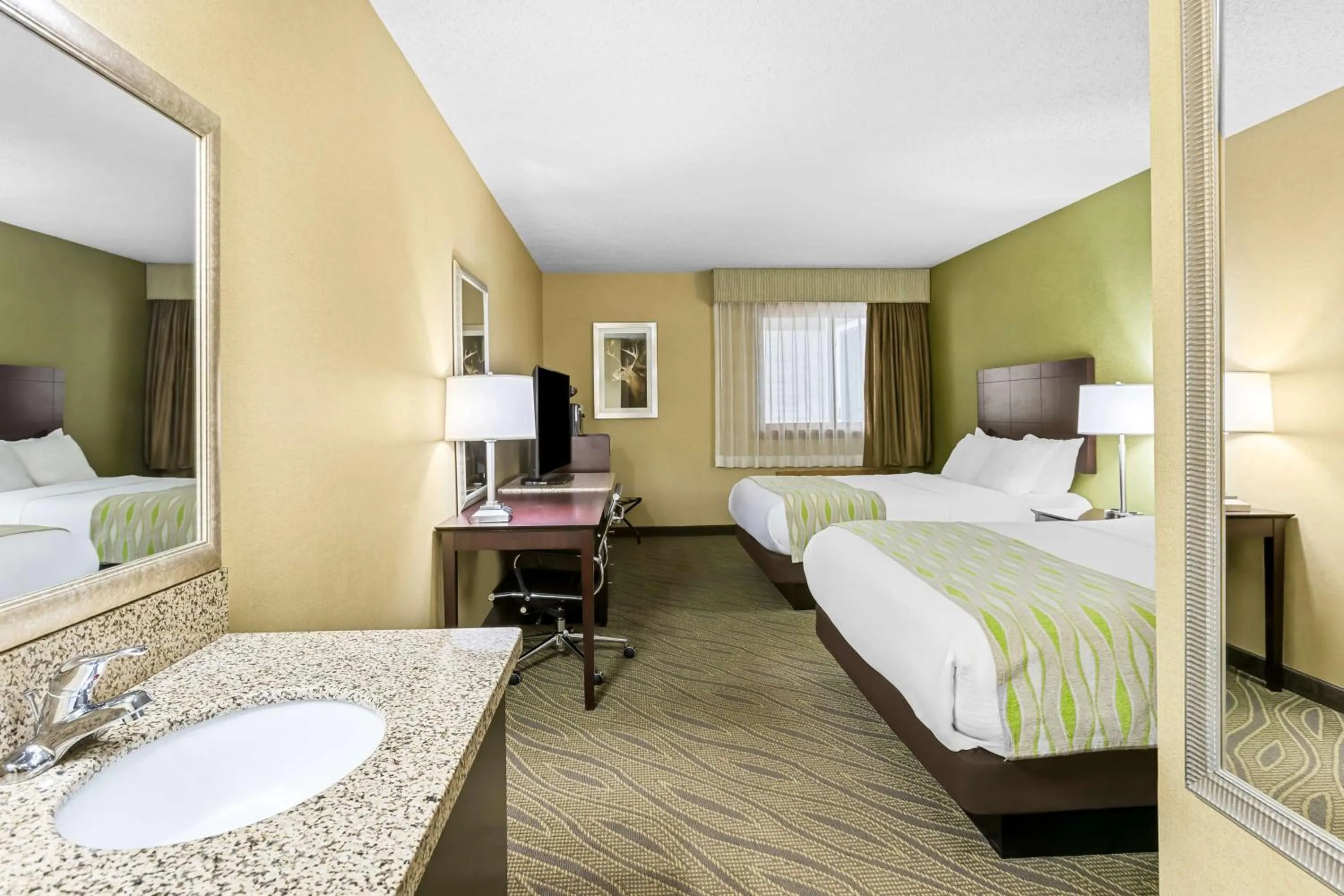 Queen Room with Two Queen Beds and Roll In Shower - Disability Access in Best Western Gaylord