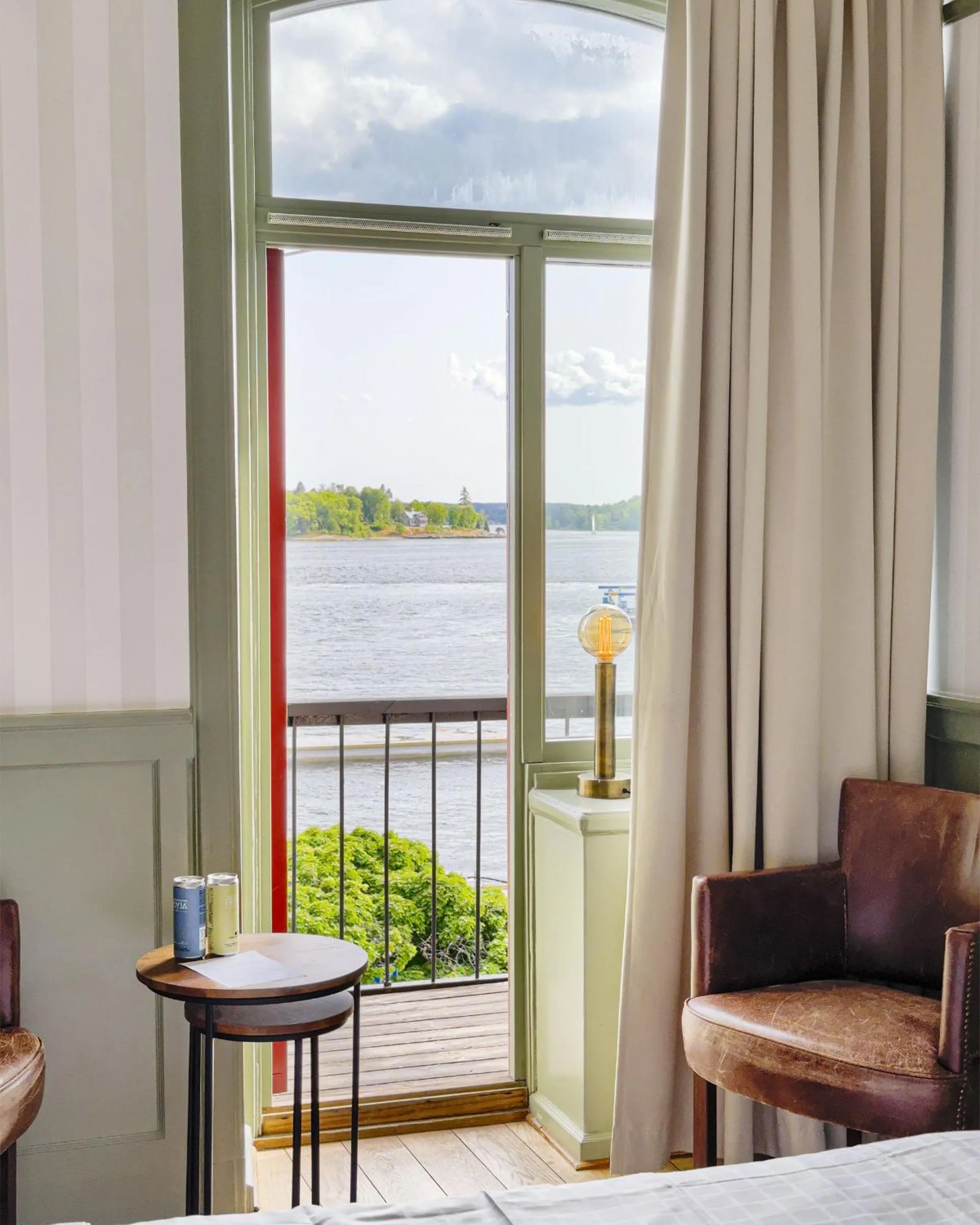 Double Room with Balcony and Sea View - single occupancy in Waxholms Hotell