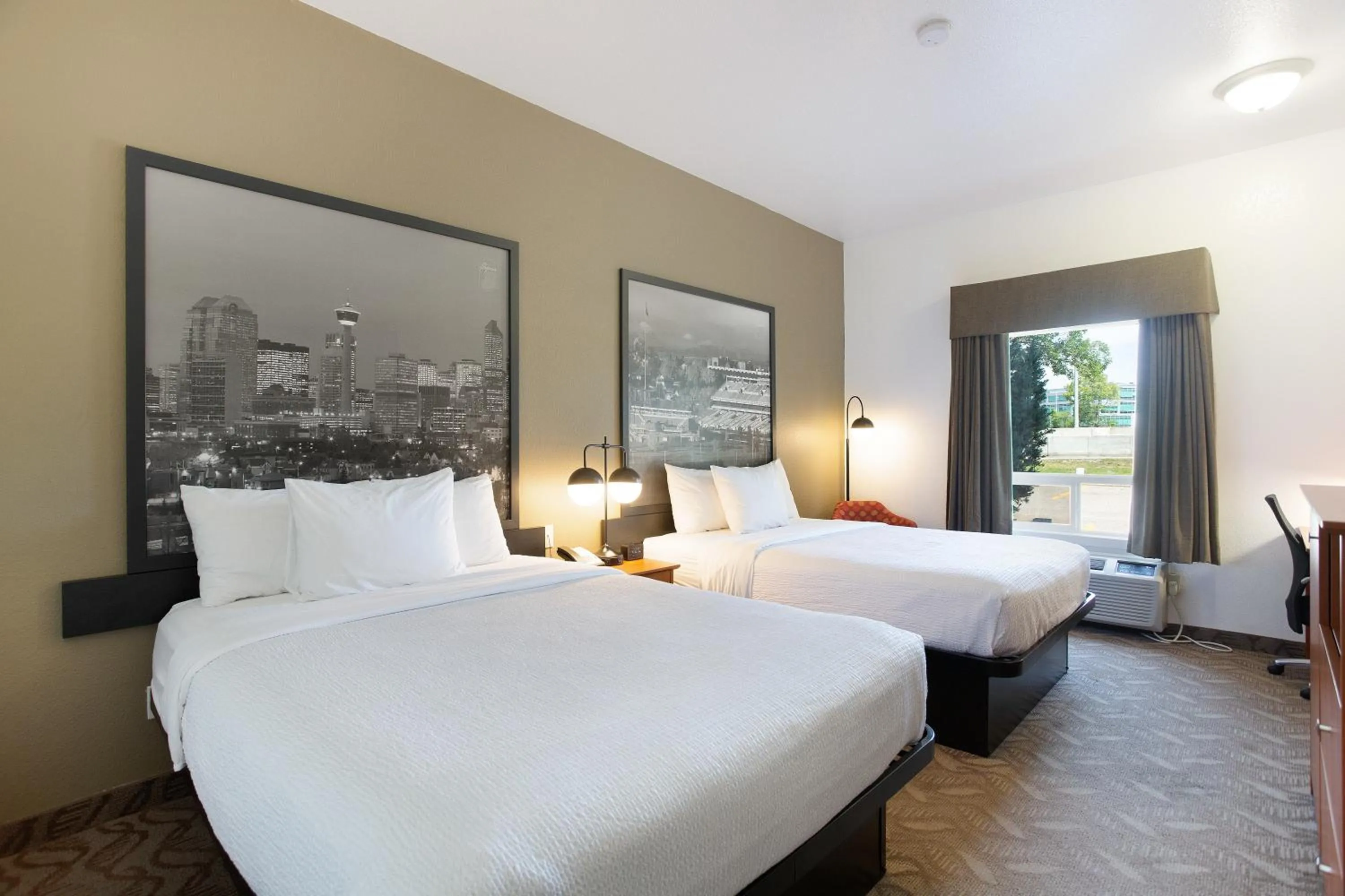 Queen Room with Two Queen Beds - Non-Smoking in Super 8 by Wyndham Calgary Shawnessy Area