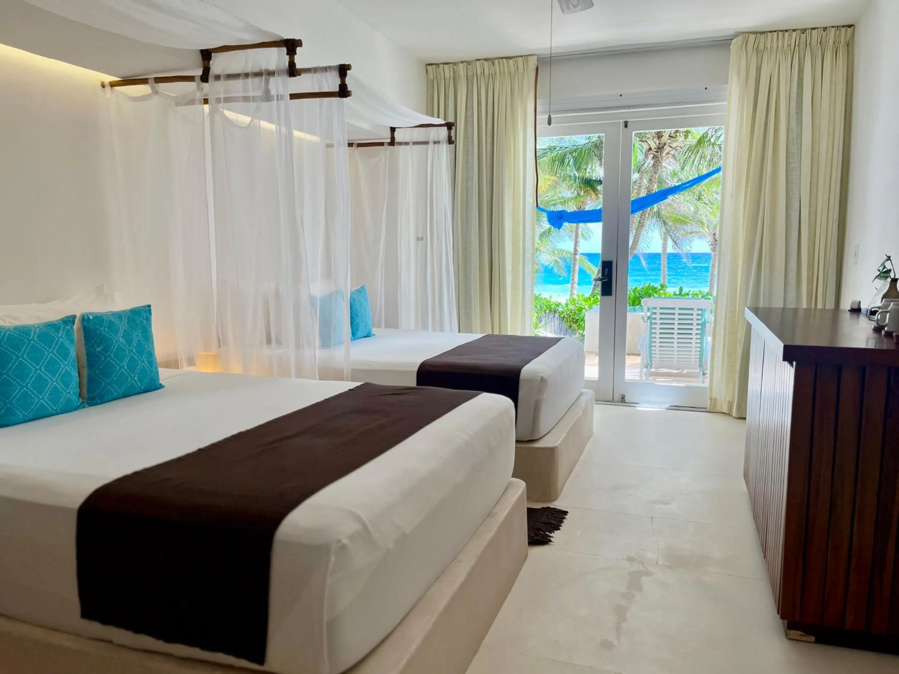 Beachfront 2 queen in Cabanas Tulum- Beach Hotel & Spa