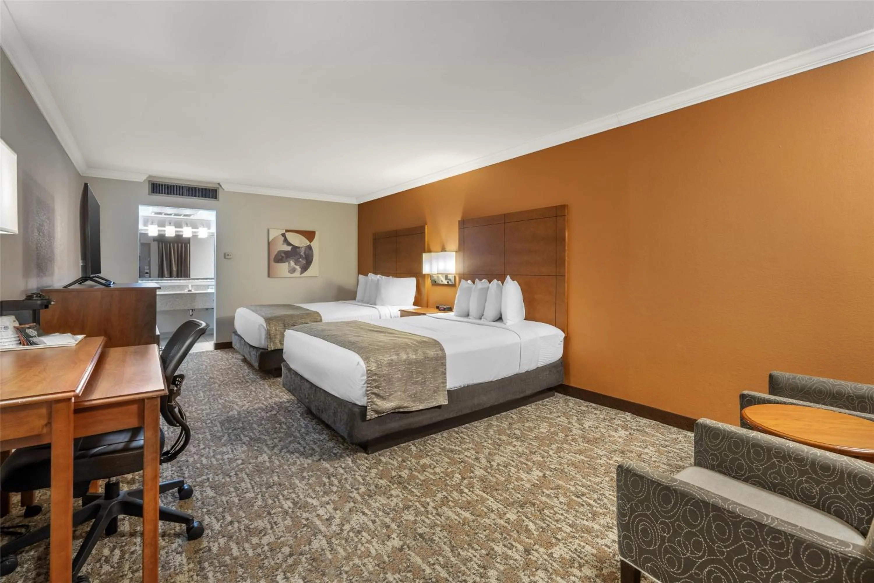 Queen Room with Two Queen Beds and Roll In Shower - Disability Access in Best Western Angus Inn