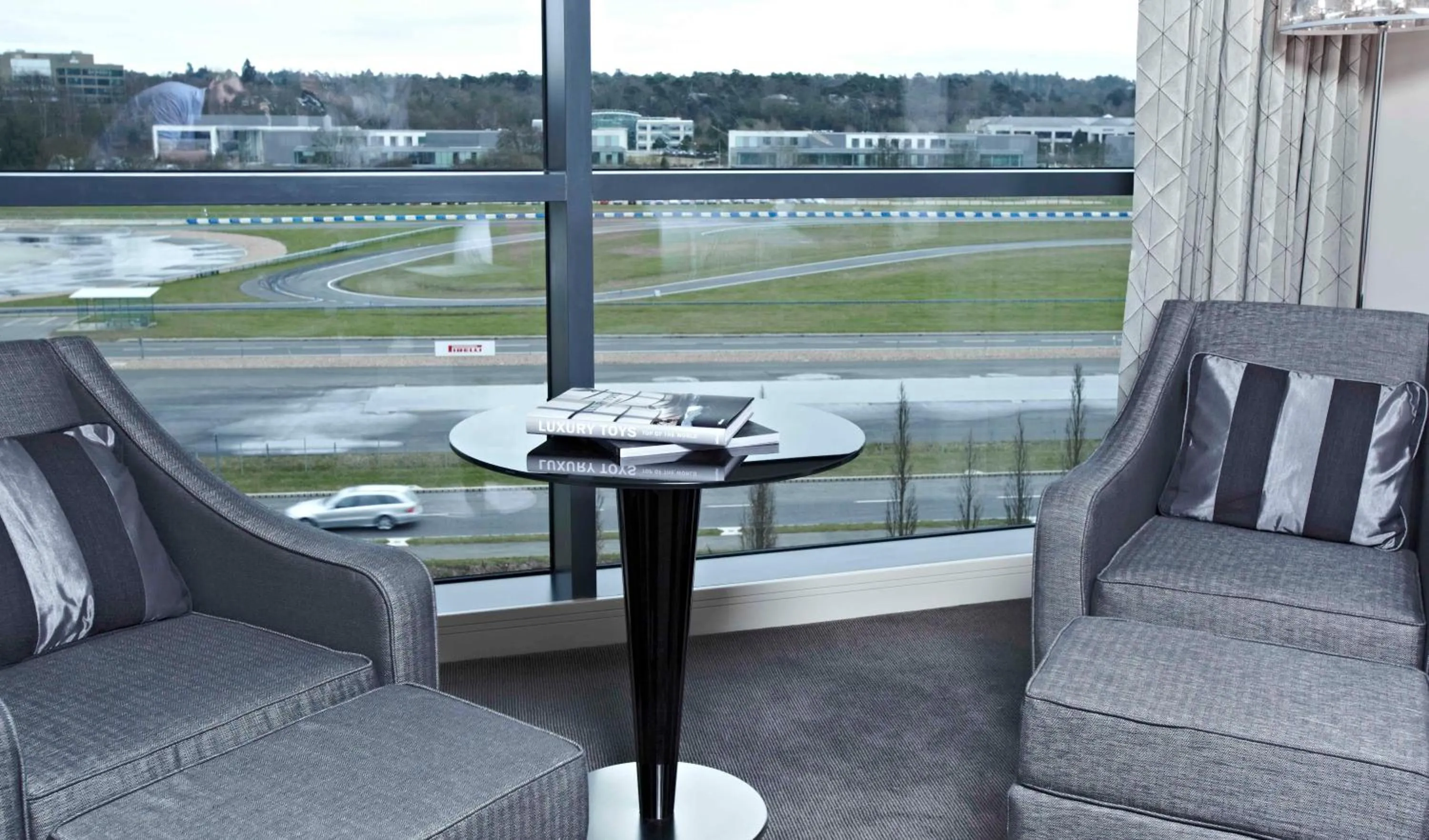 Track Facing Deluxe Bedroom in Brooklands Hotel & Spa