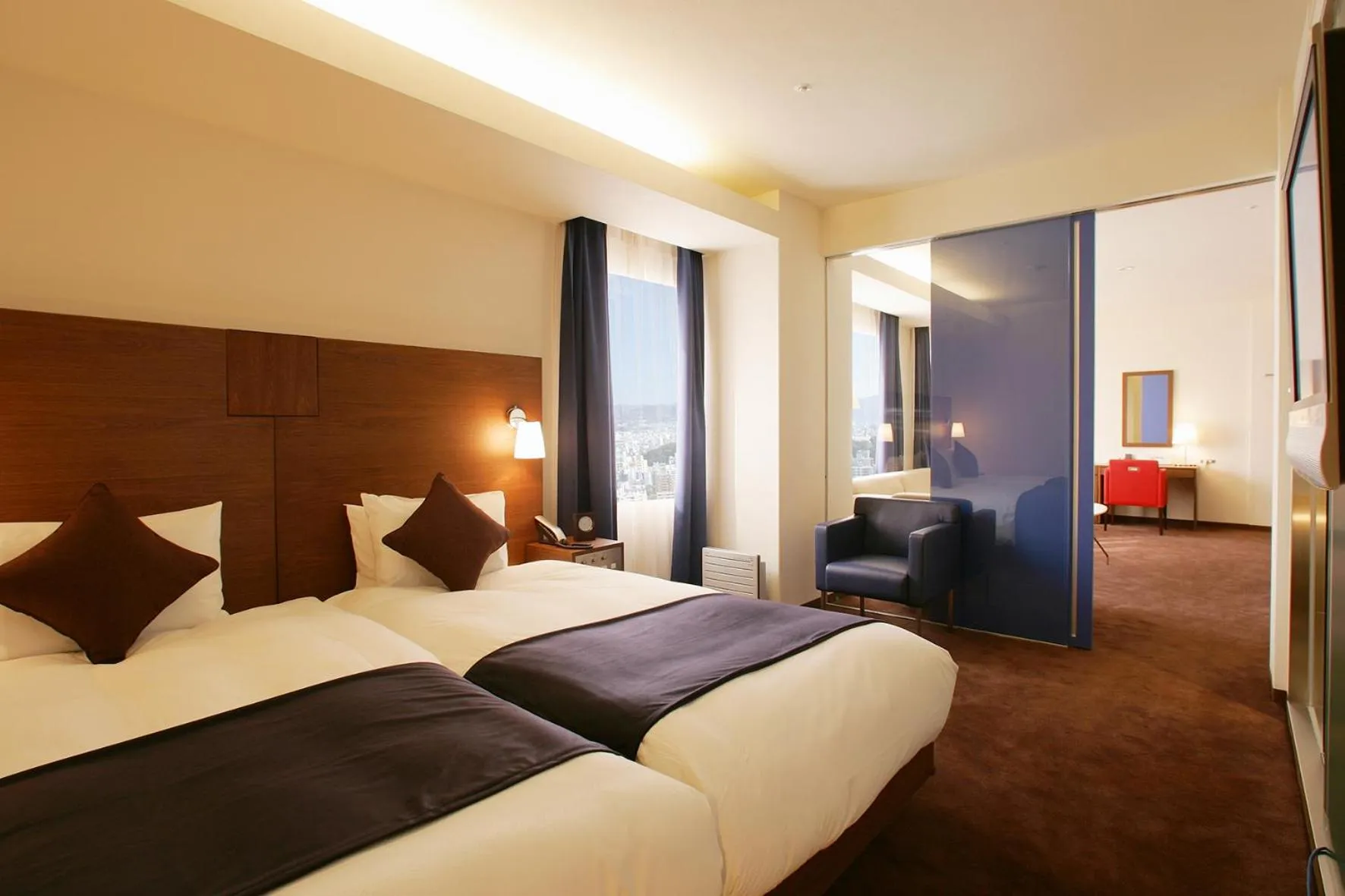 Executive Suite Twin Room High Floor 50㎡ - single occupancy - Non-Smoking in Oriental Hotel Hiroshima