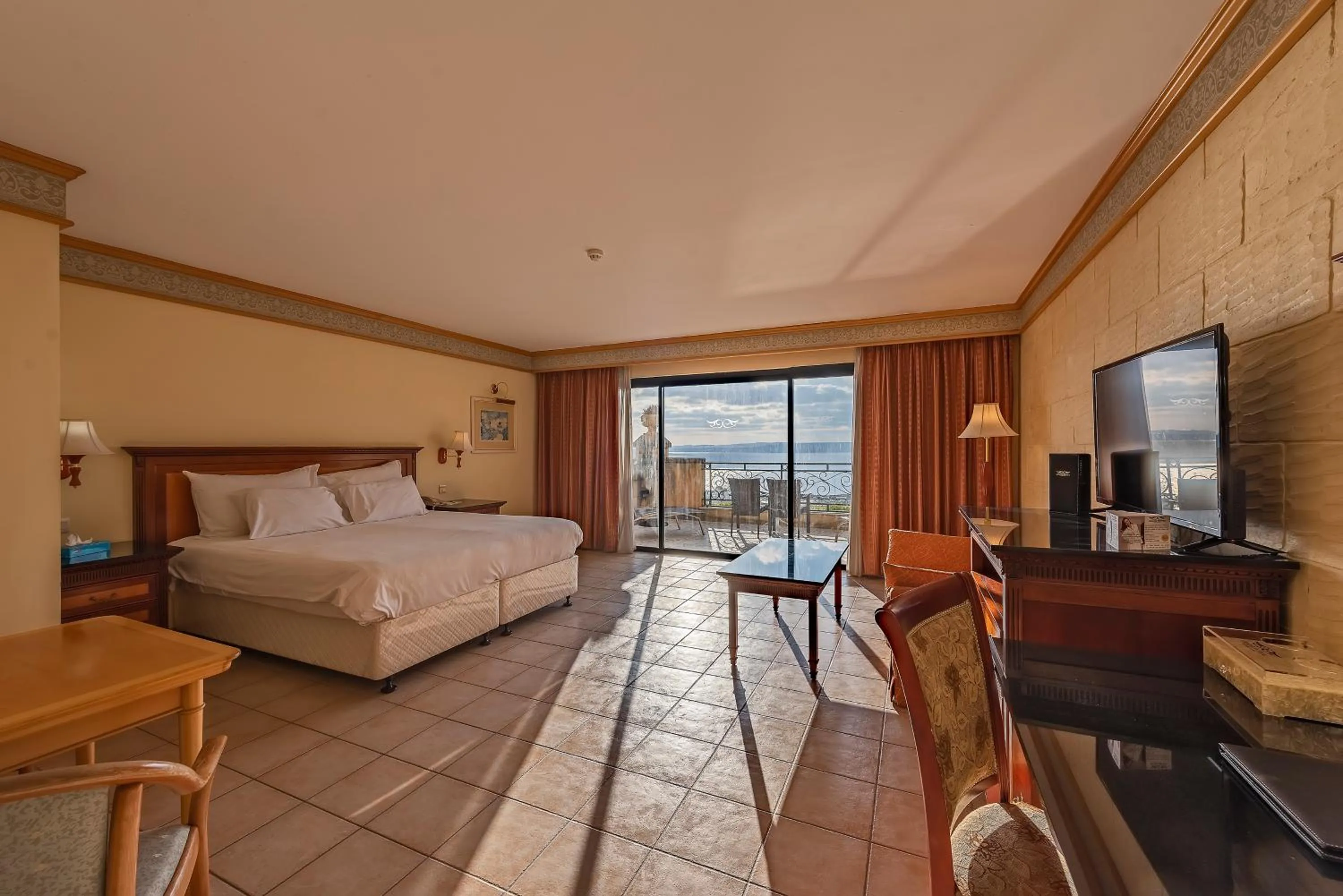 Superior Double Room with Sea View & Terrace in Grand Hotel Gozo