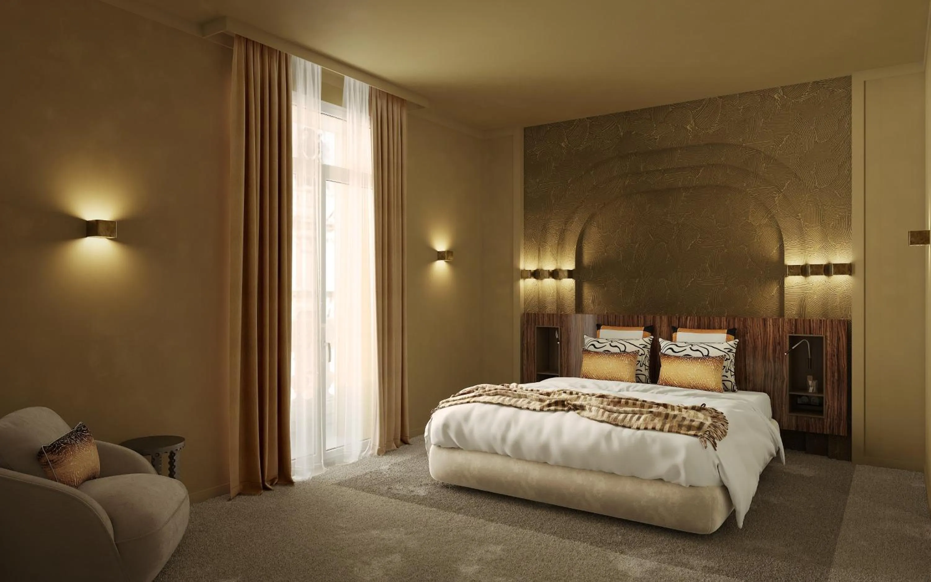 Junior Suite Shower Bath and Balcony in Hotel Gounod Fully Renovated