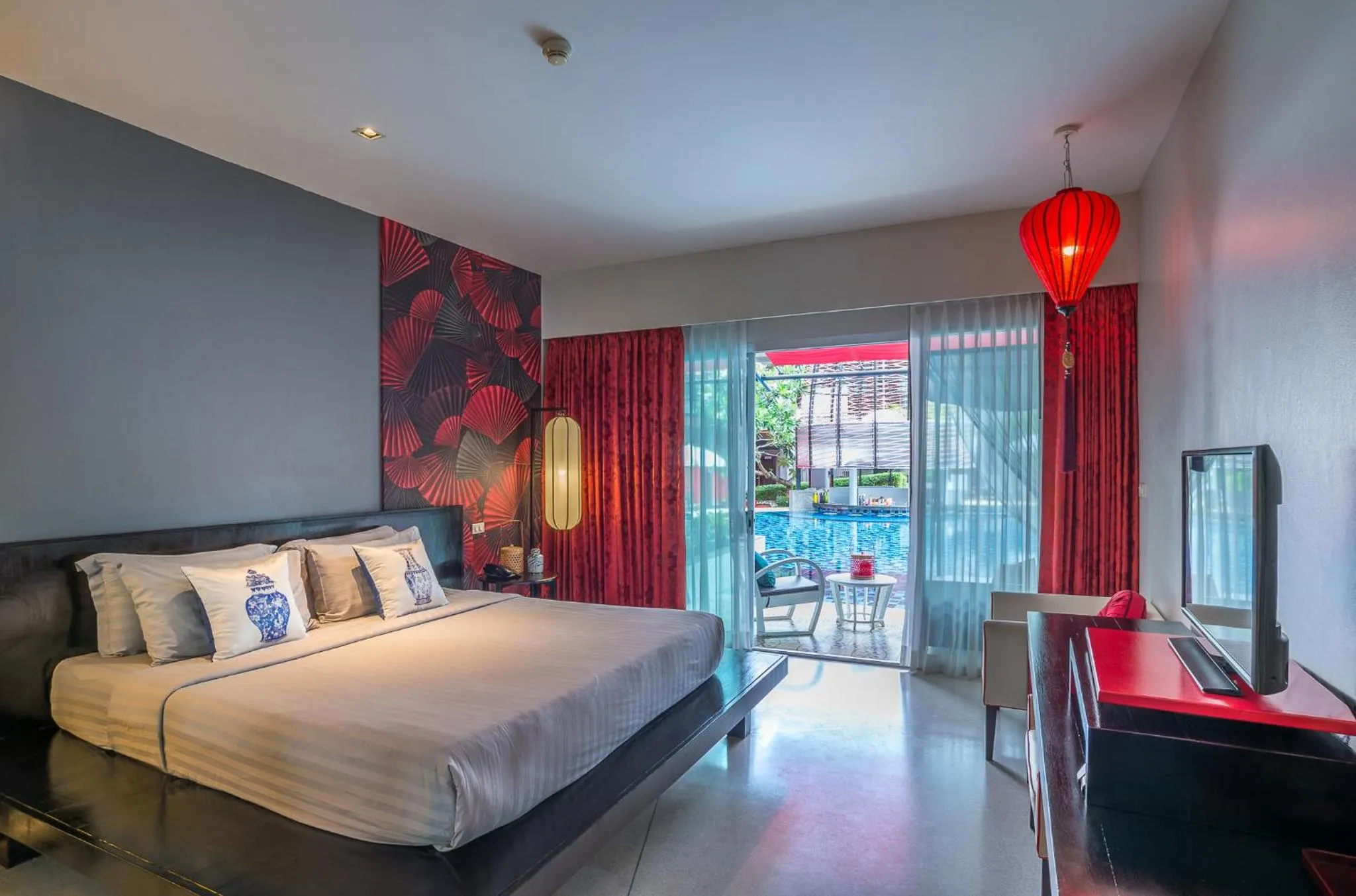 Deluxe Double or Twin Room with Pool Access in Red Ginger Chic Resort