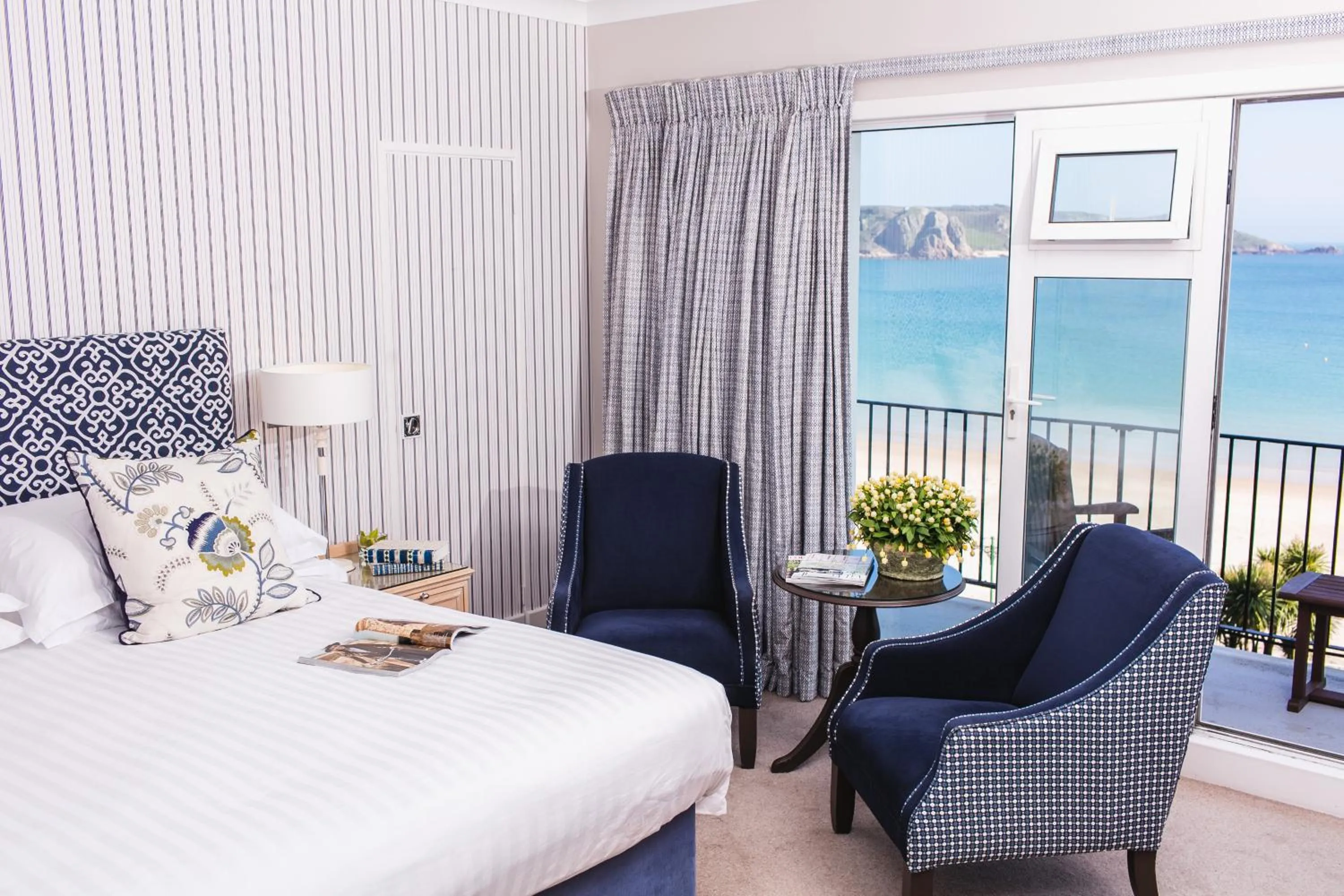 Double or Twin Room with Sea View and Balcony in St Brelade's Bay Hotel