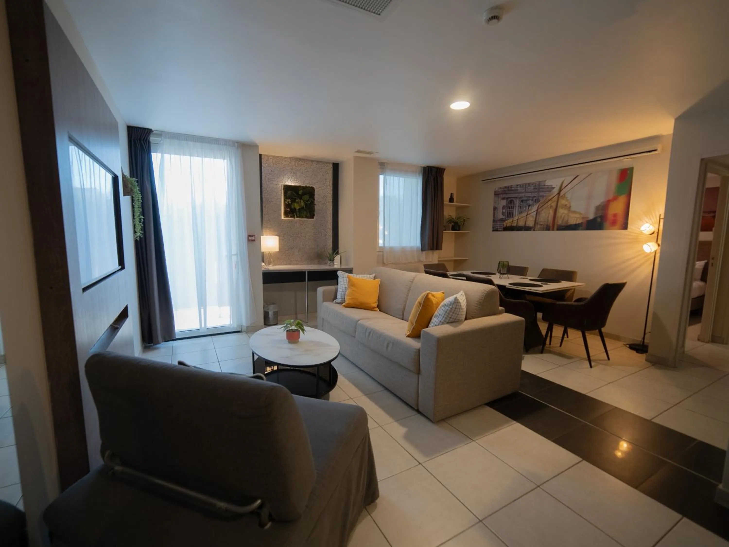 King Apartment with Two Sofa Beds, Kitchen, Bath Tub and Private Terrace - Non-Smoking in Best Western Hotelio Montpellier Sud