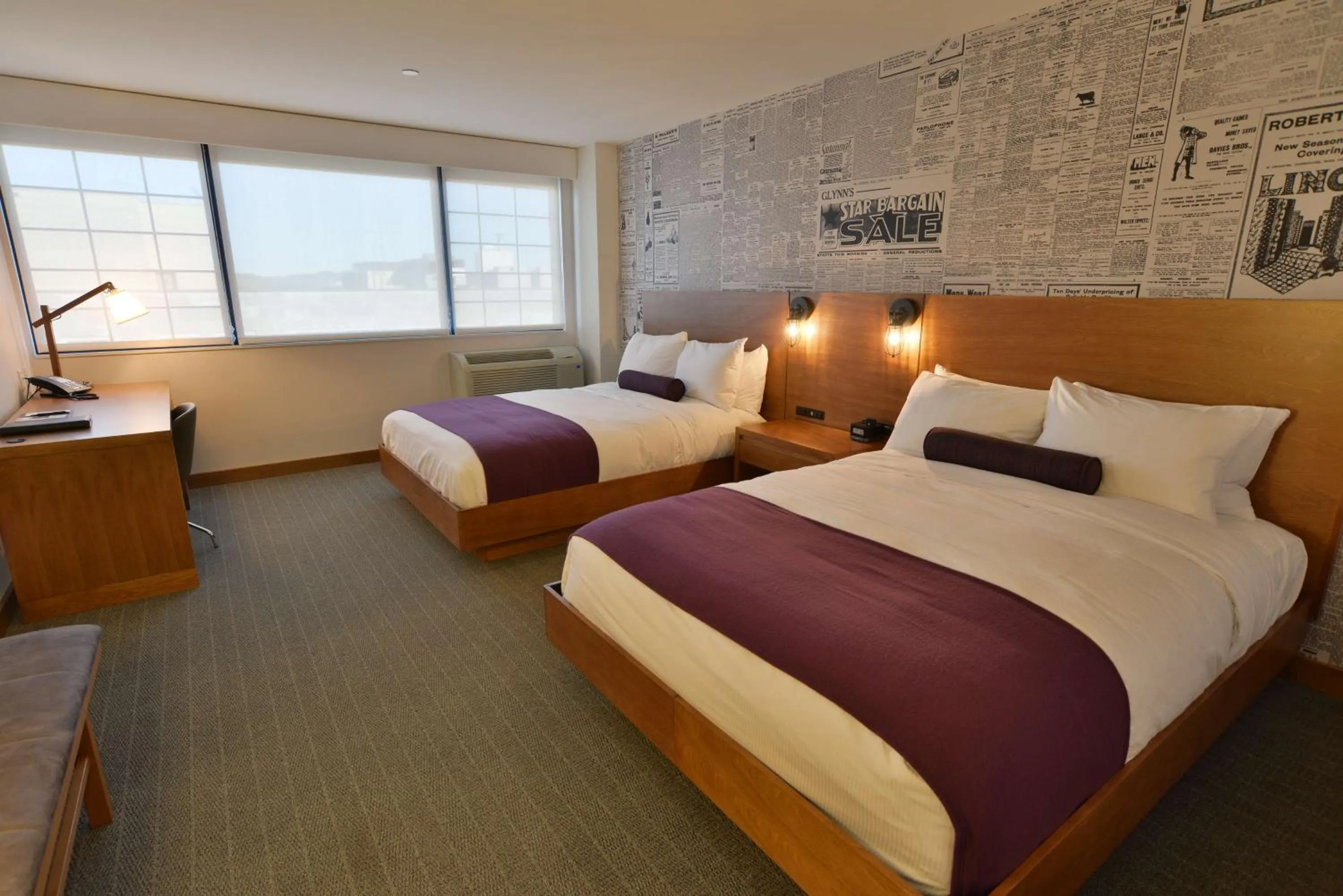 Queen Room with Two Queen Beds - Hearing Access in The Lismore Hotel Eau Claire - a DoubleTree by Hilton