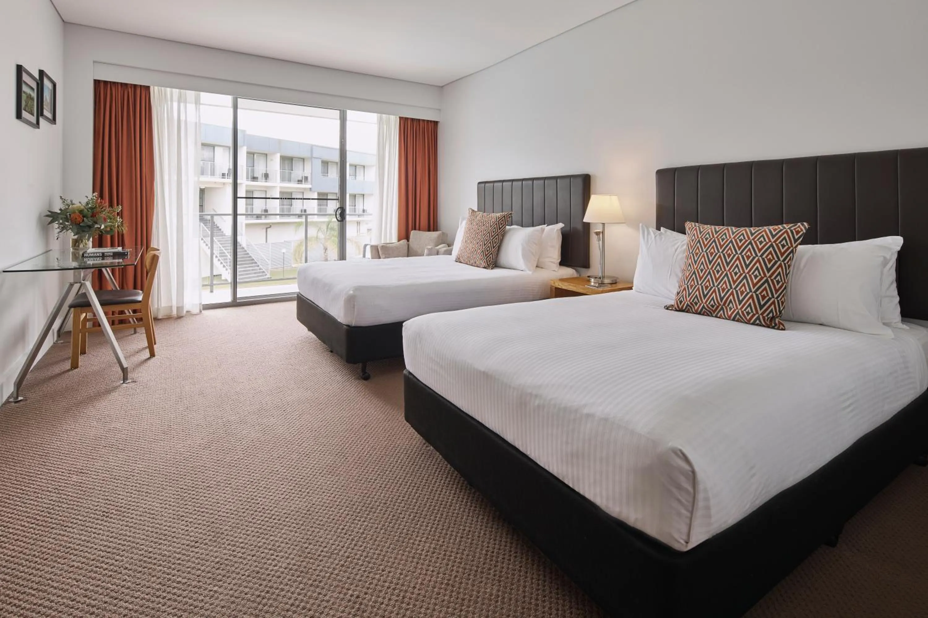 Twin Double Bed Standard Room with Pool View in Rydges Resort Hunter Valley