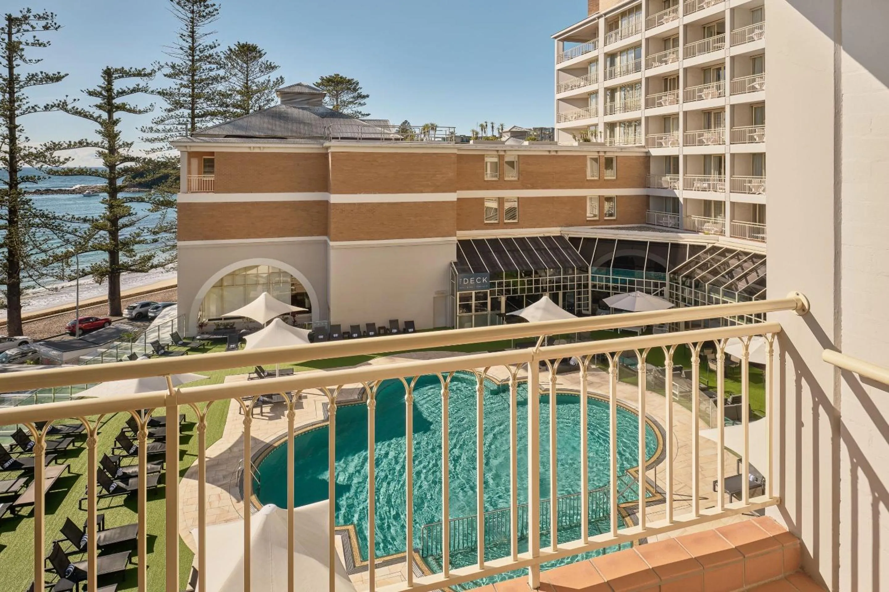 Twin Room with Two Queen Beds, Pool View and Balcony in Crowne Plaza Terrigal Pacific by IHG