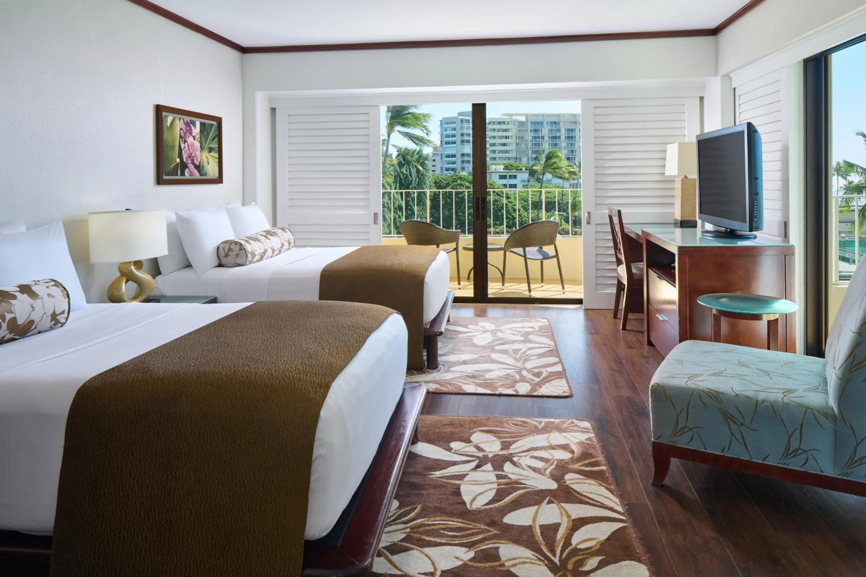 Partial Ocean View 2 Doubles in Lotus Honolulu at Diamond Head