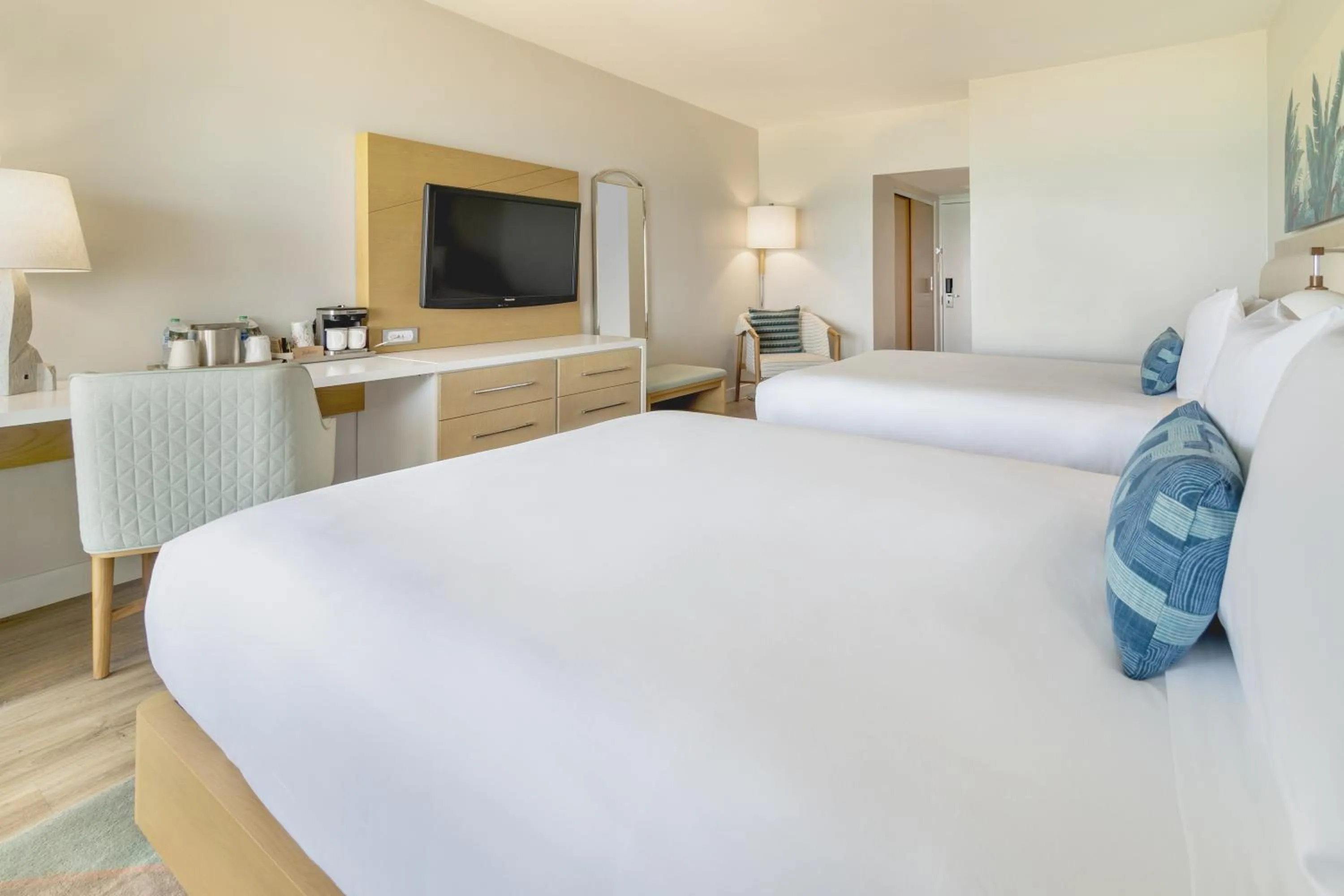 Two Queen Beds Oceanfront Balcony in Radisson Resort Miami Beach