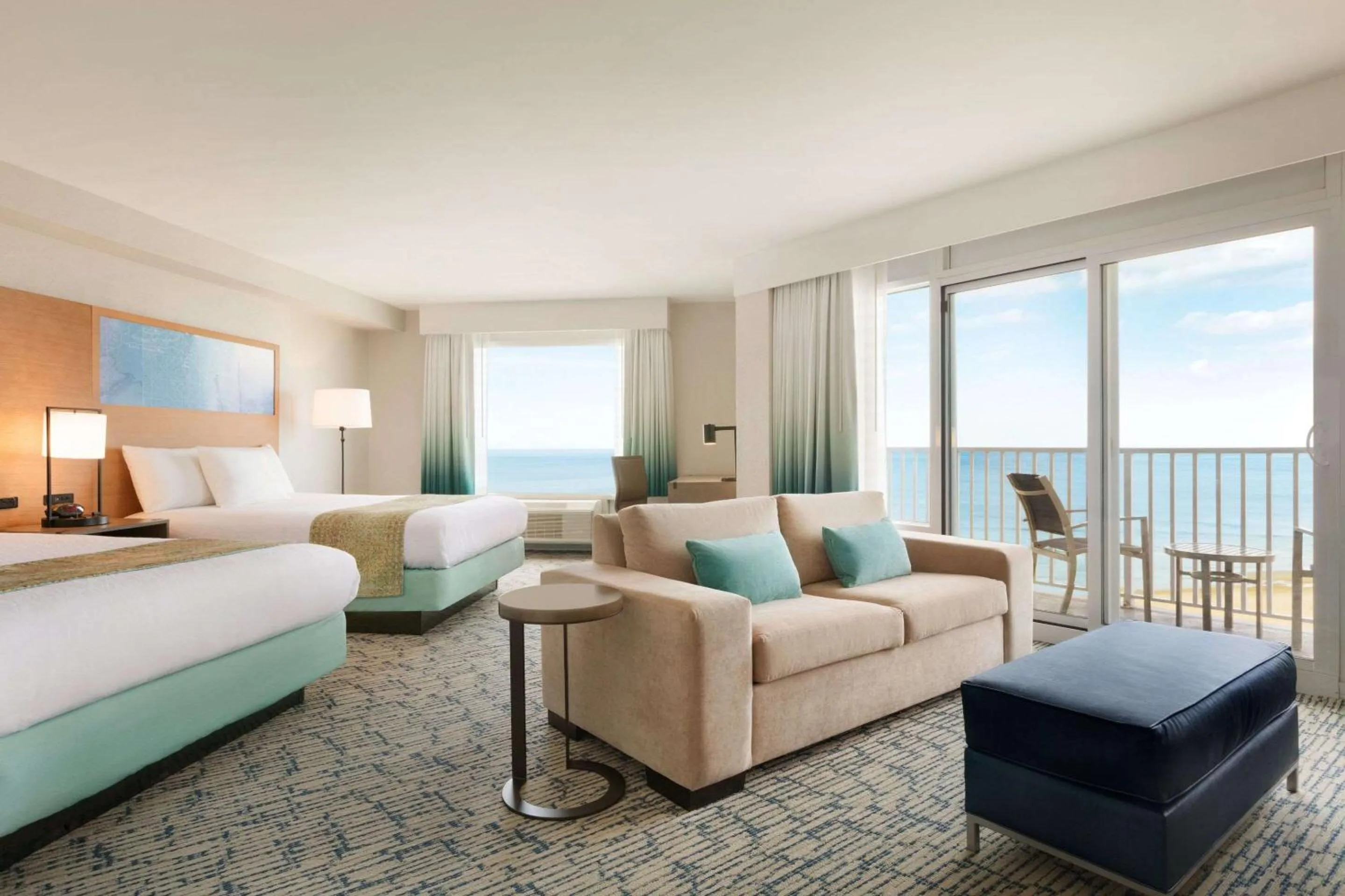 Queen Studio Suite with Two Queen Beds and Sofa Bed – Accessible/Non Smoking in Surfbreak Virginia Beach Oceanfront, an Ascend Collection Hotel