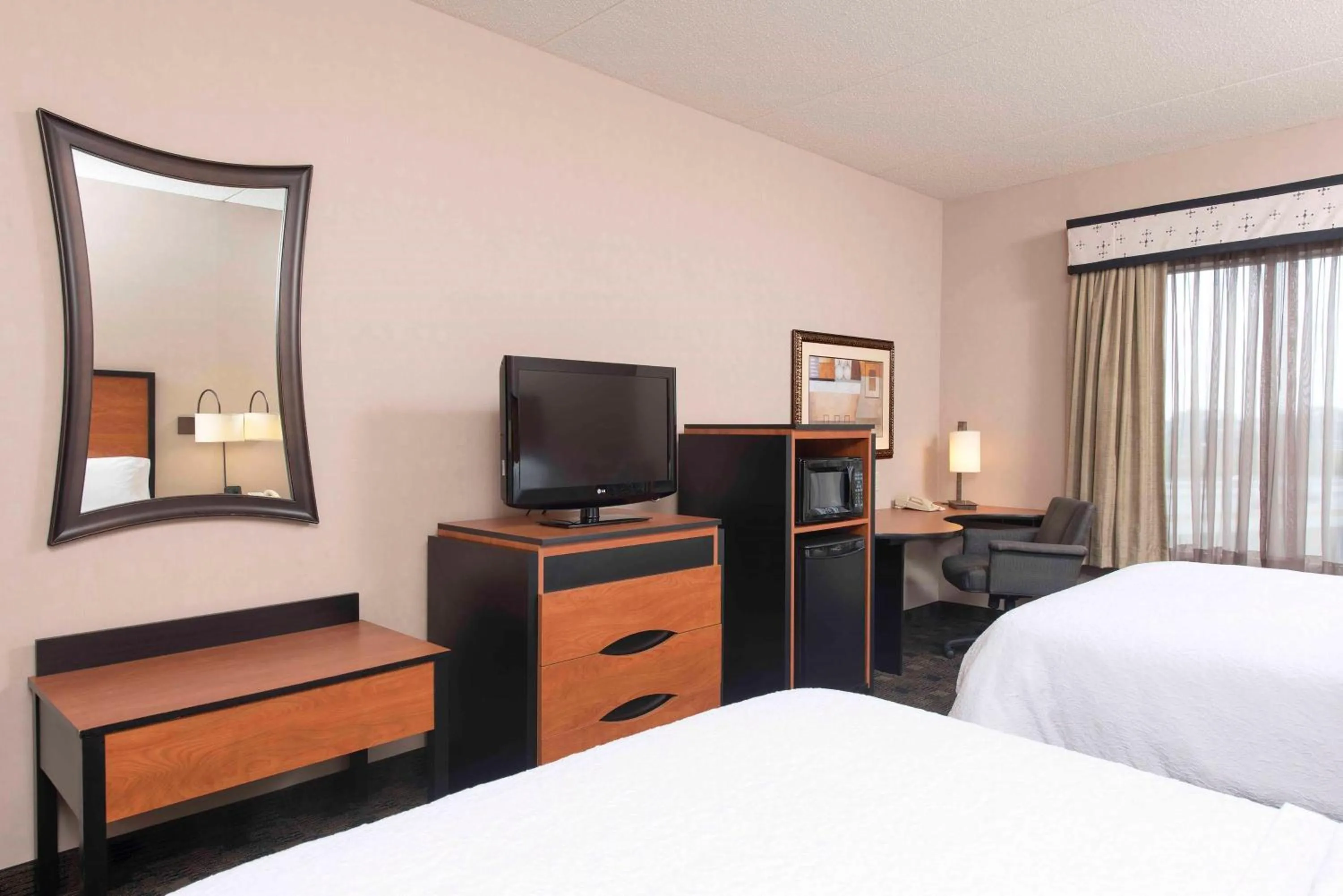 Queen Room with Two Queen Beds and Roll-In Shower - Disability Access in Hampton Inn and Suites Indianapolis-Fishers